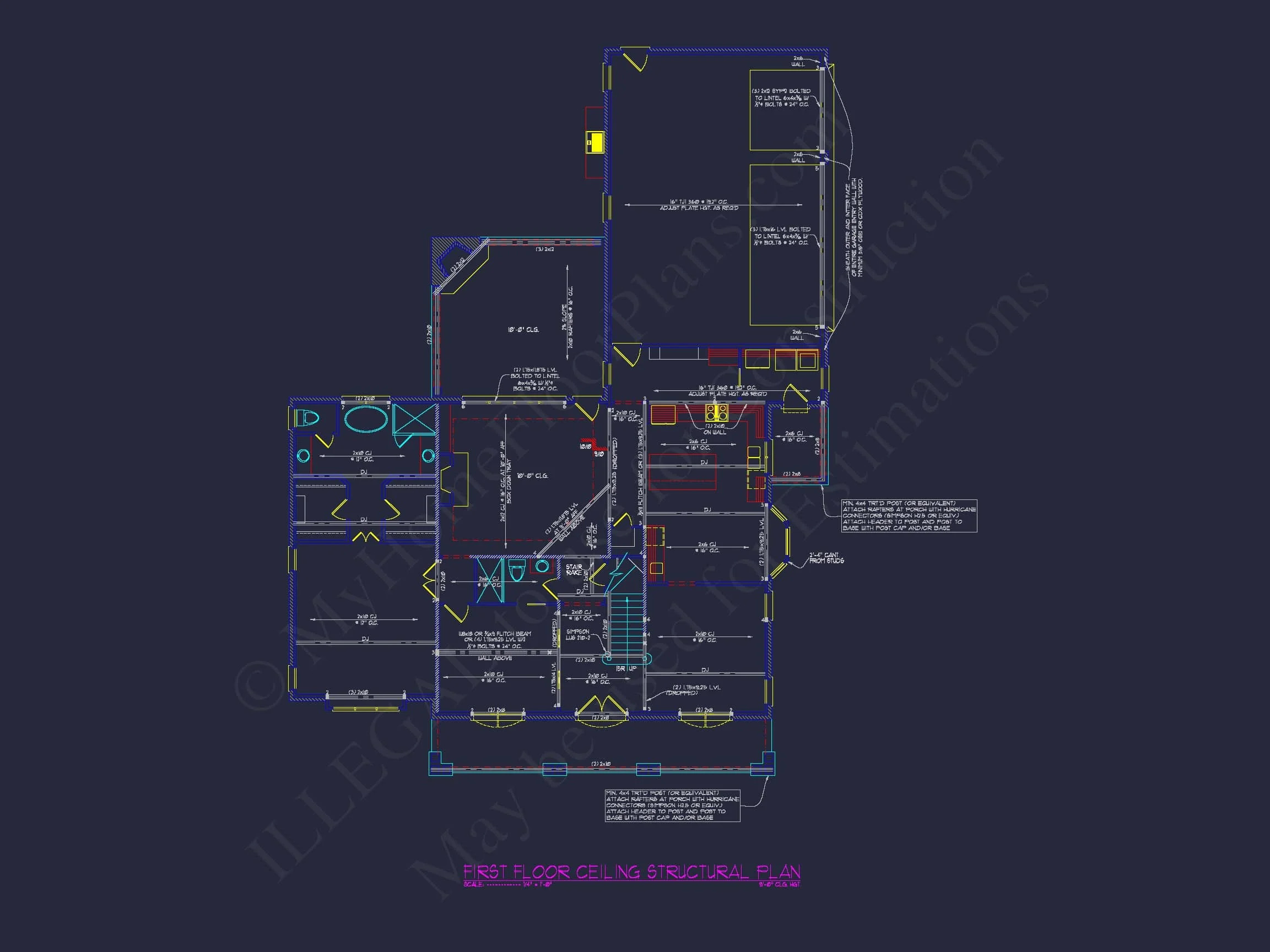 Custom house Plan with 4 Bedrooms, CAD Blueprints & Designs