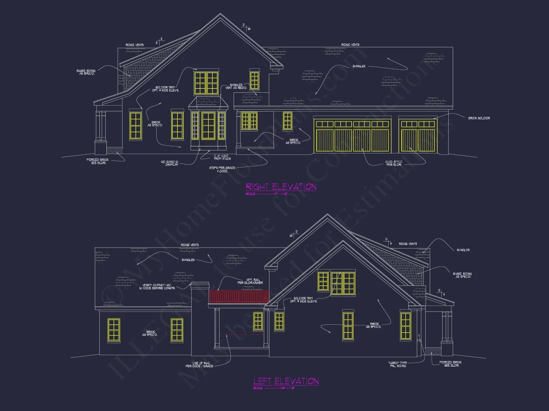 Custom house Plan with 4 Bedrooms, CAD Blueprints & Designs