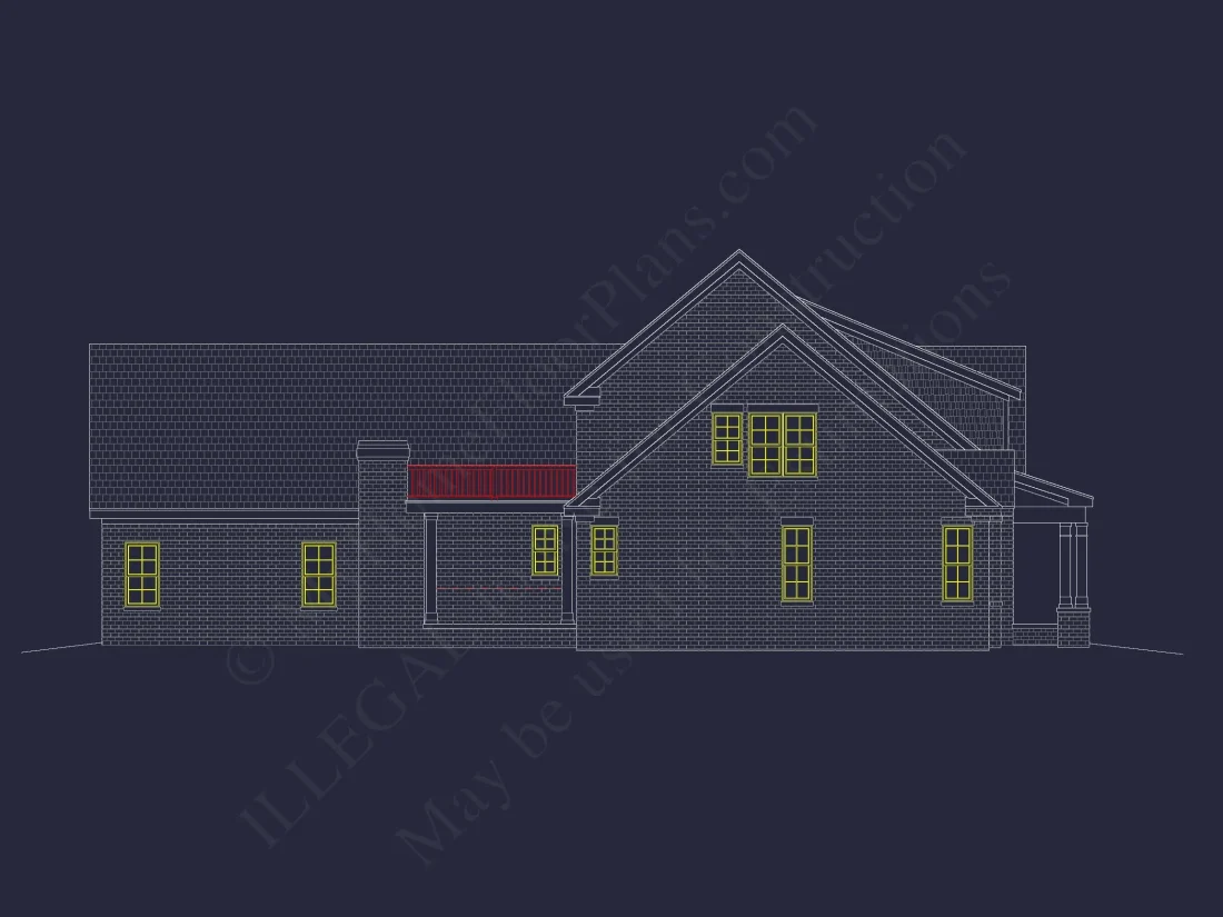 Custom house Plan with 4 Bedrooms, CAD Blueprints & Designs