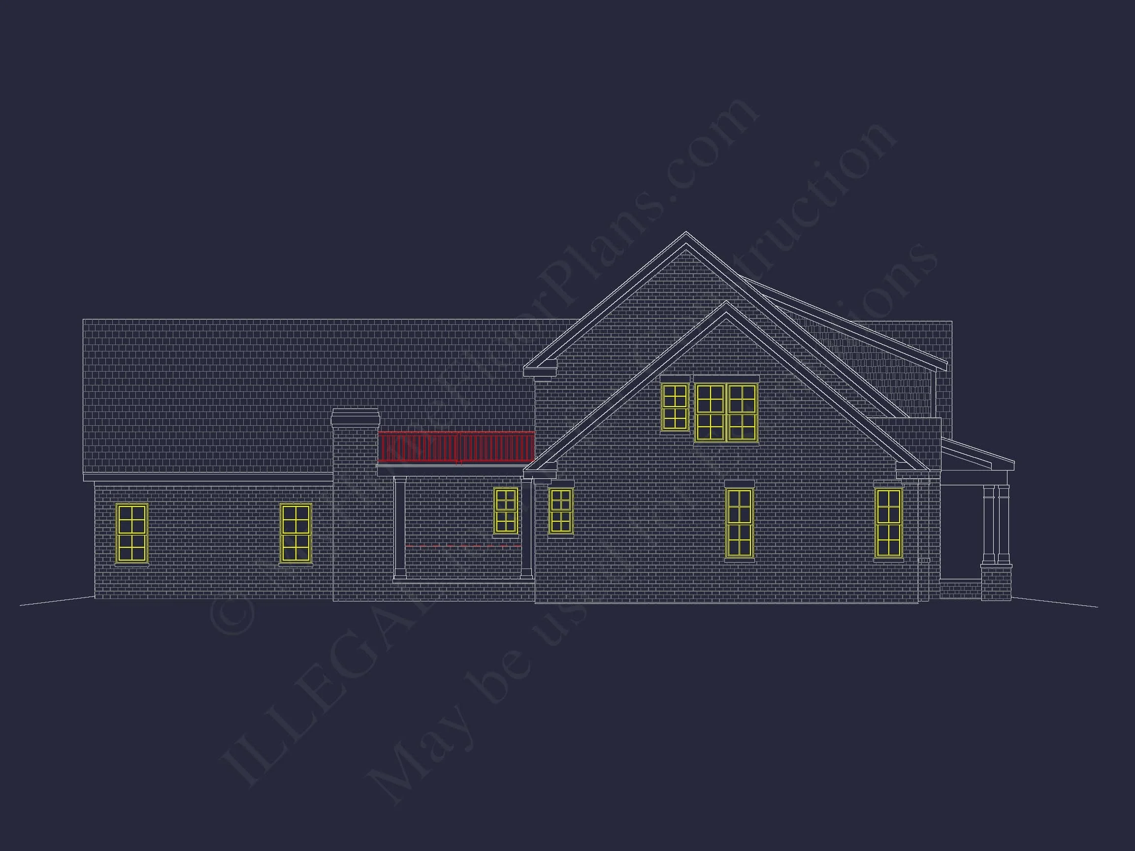 Custom house Plan with 4 Bedrooms, CAD Blueprints & Designs