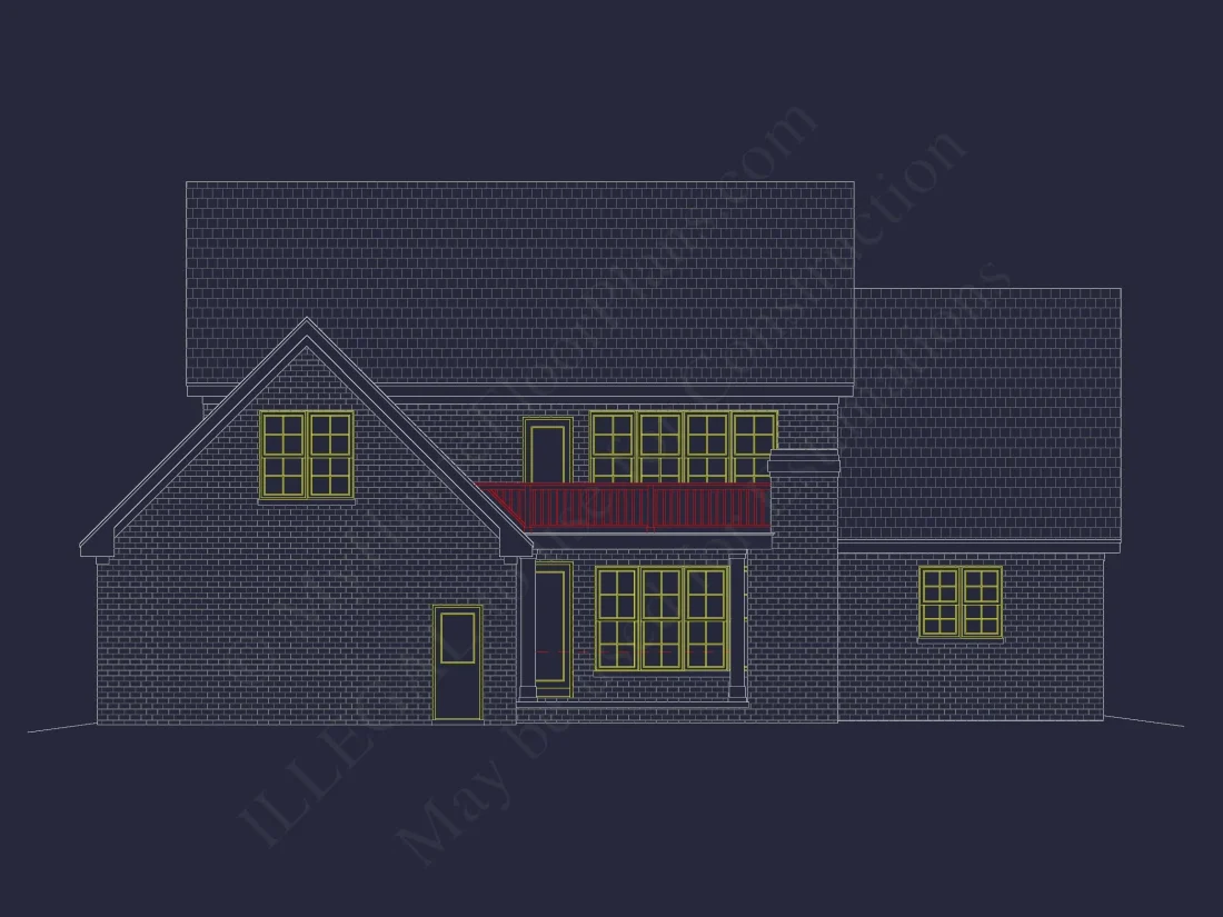 Custom house Plan with 4 Bedrooms, CAD Blueprints & Designs