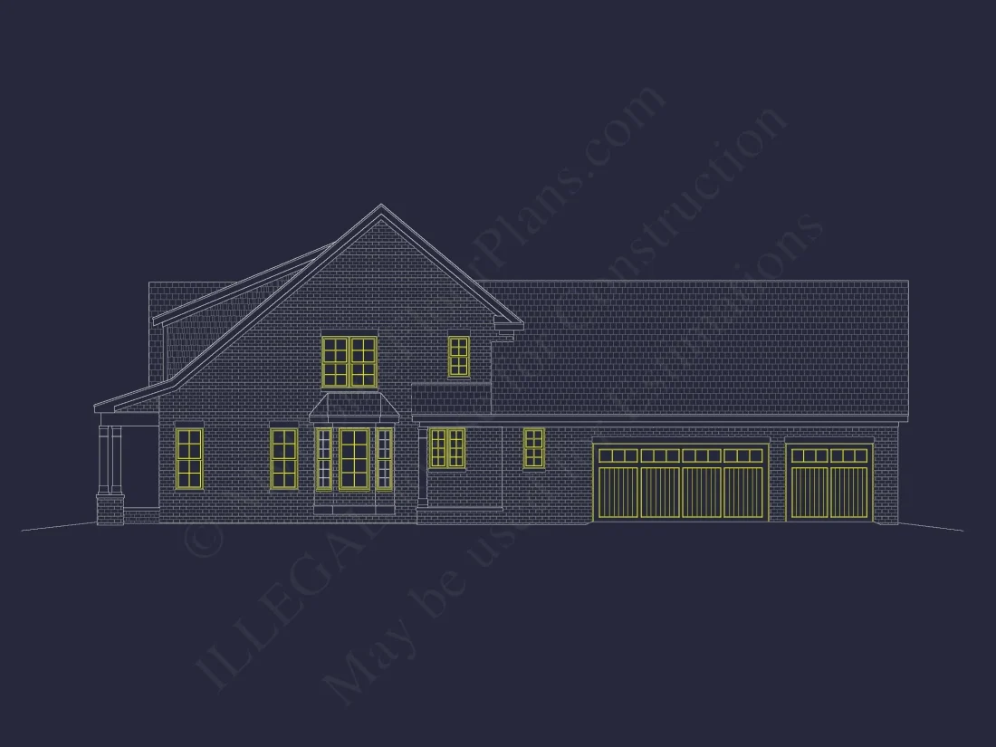 Custom house Plan with 4 Bedrooms, CAD Blueprints & Designs