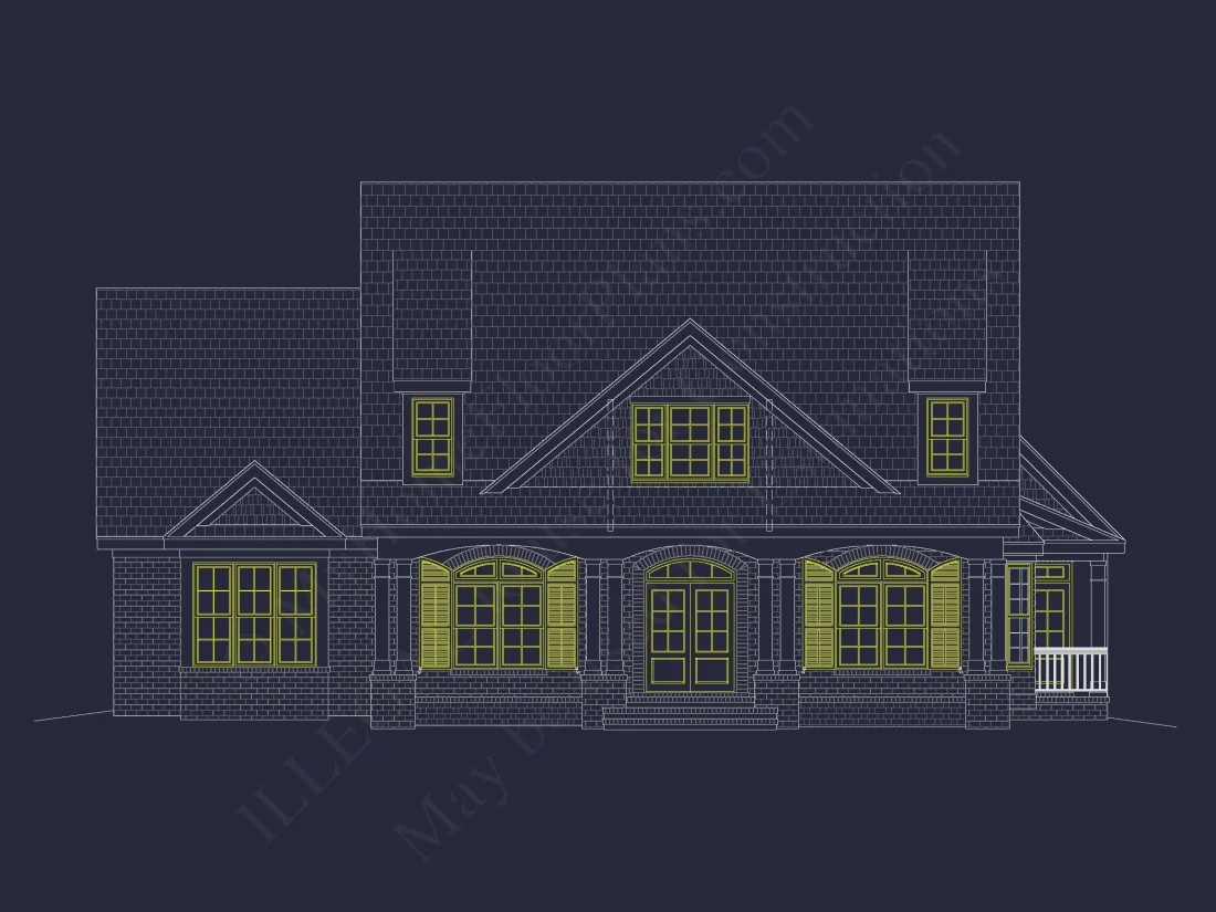 Custom house Plan with 4 Bedrooms, CAD Blueprints & Designs