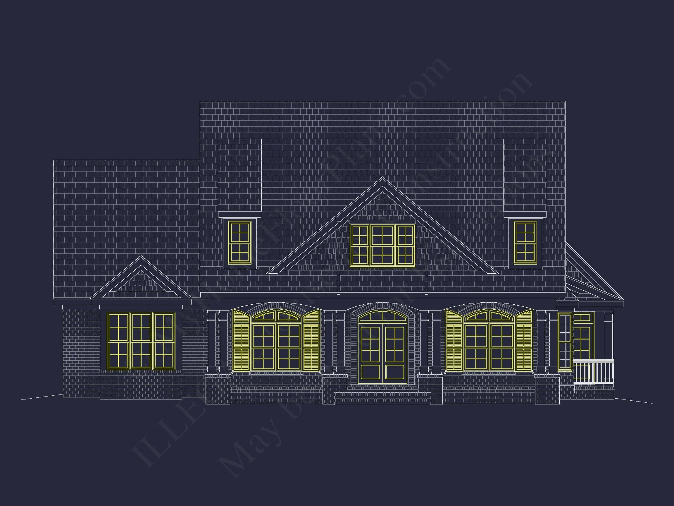 Custom house Plan with 4 Bedrooms, CAD Blueprints & Designs