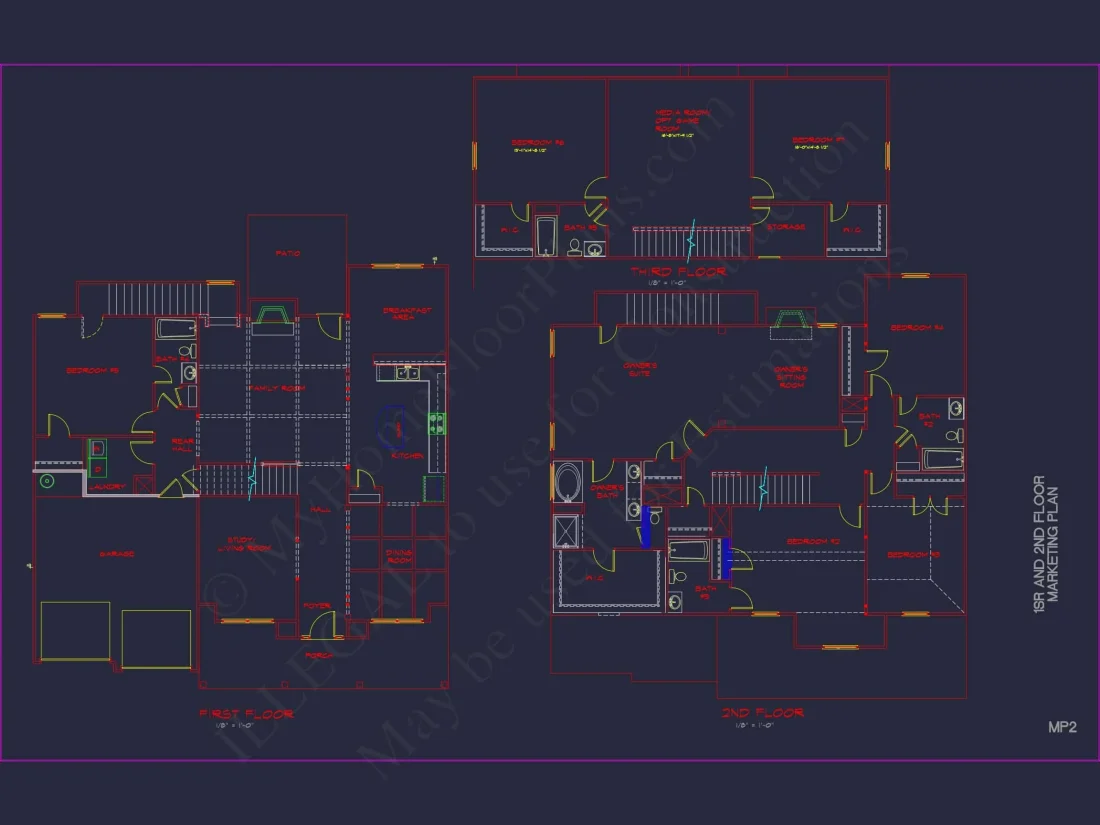 Luxury house Plan with Modern CAD Blueprints & Stylish Designs