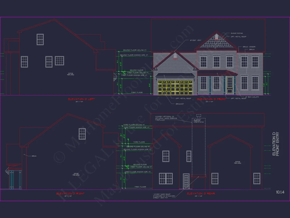 Luxury house Plan with Modern CAD Blueprints & Stylish Designs