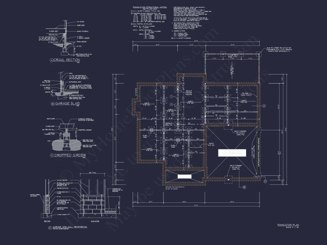 Traditional Colonial 3-Bedroom house Floor Plan & Blueprint