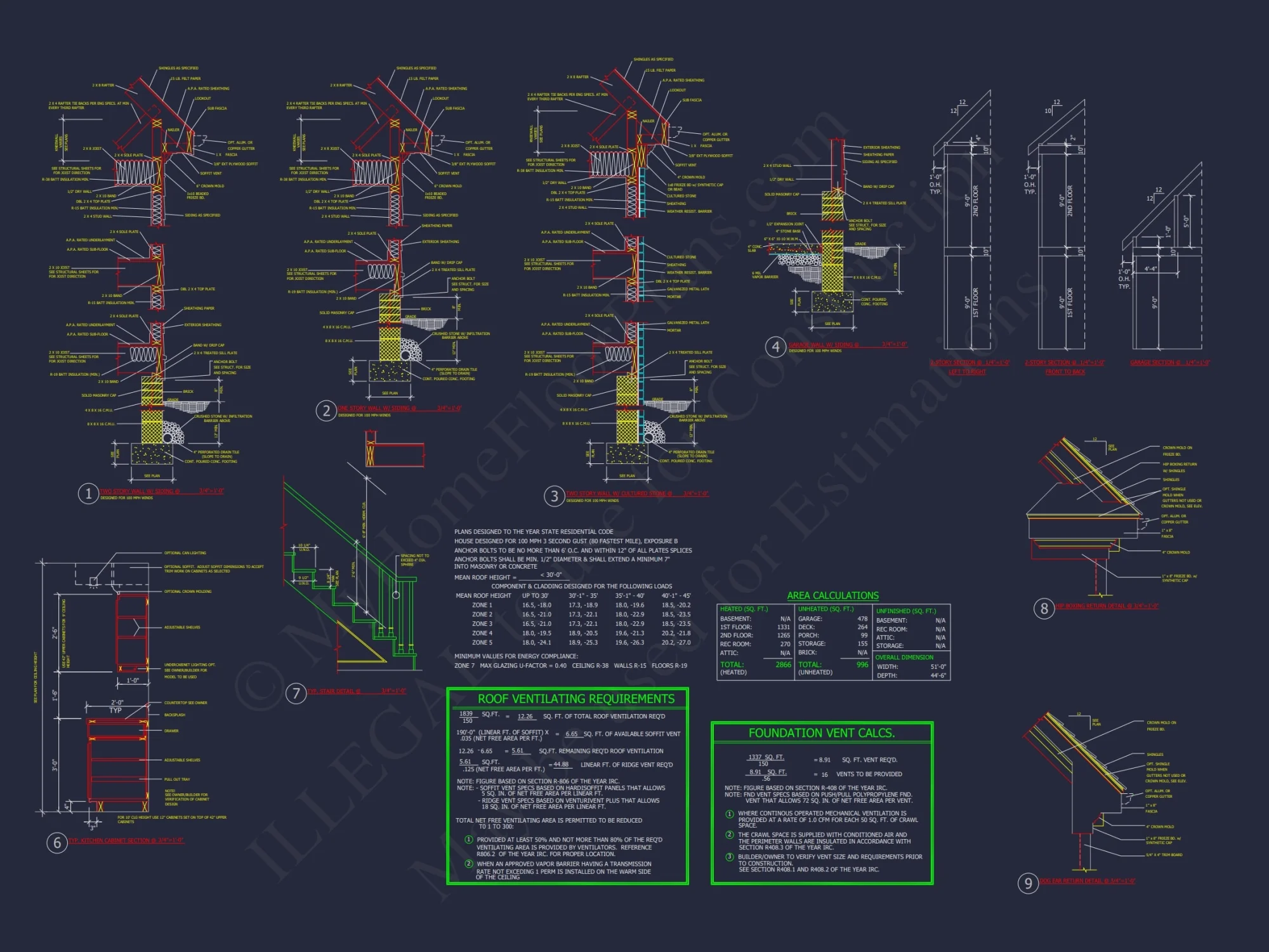 Traditional Colonial 3-Bedroom house Floor Plan & Blueprint