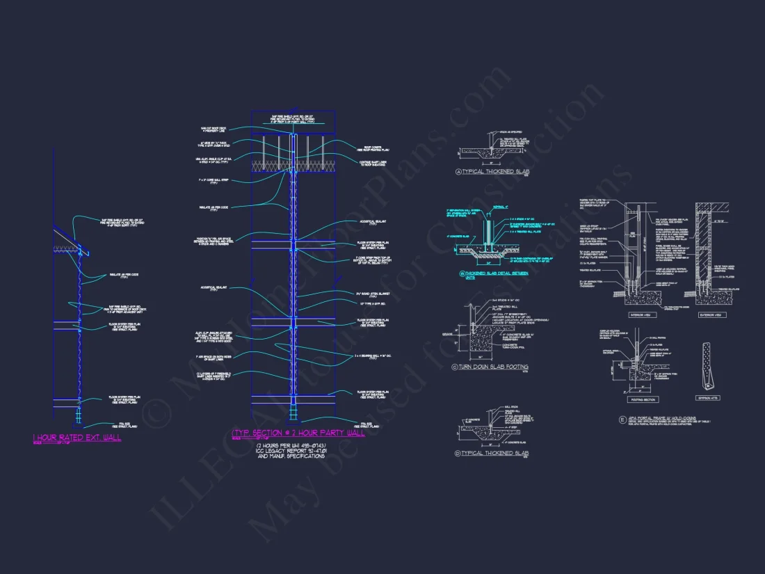 Efficient Multi-Family Triplex house Plan with CAD Designs