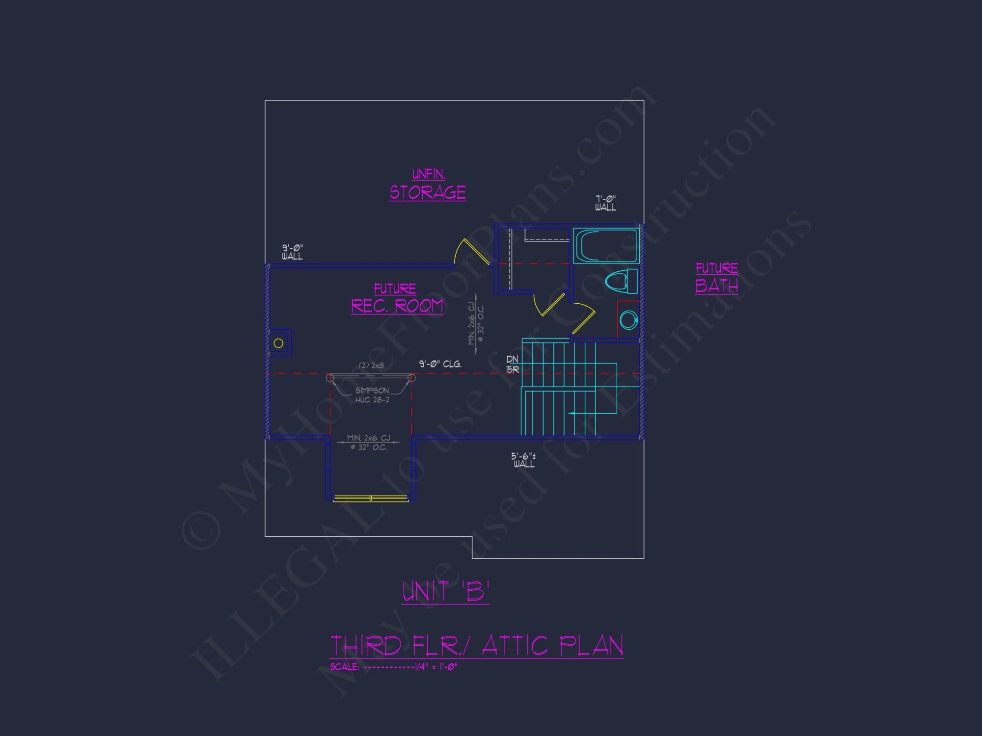 Efficient Multi-Family Triplex house Plan with CAD Designs