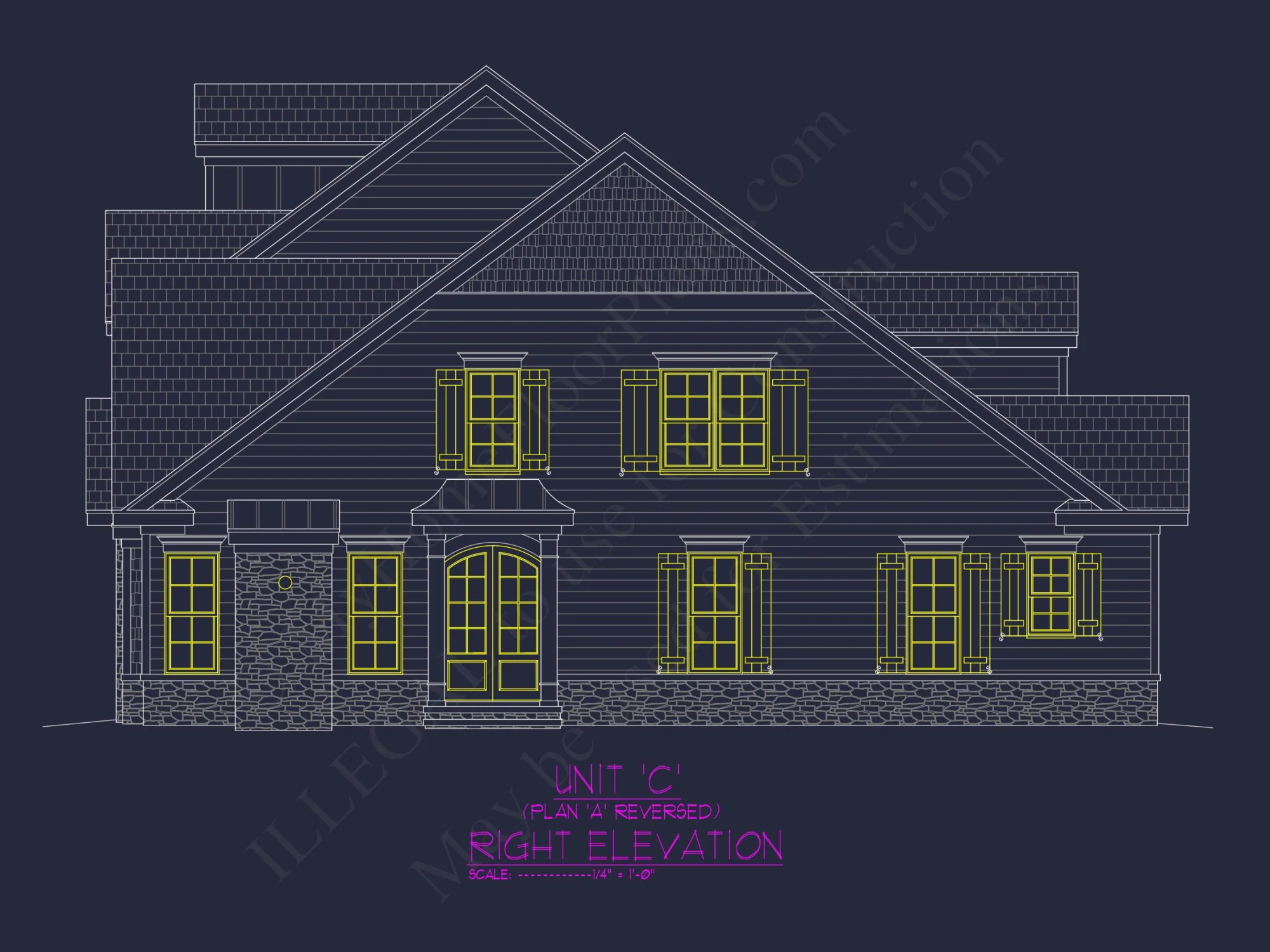 Efficient Multi-Family Triplex house Plan with CAD Designs
