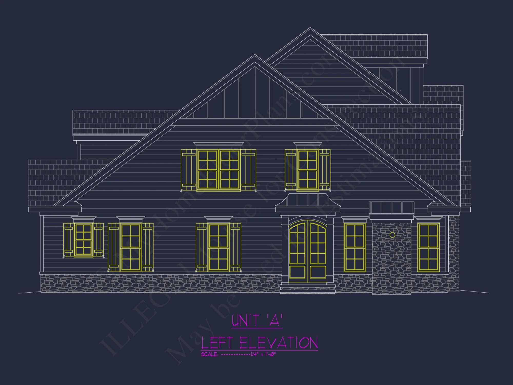 Efficient Multi-Family Triplex house Plan with CAD Designs
