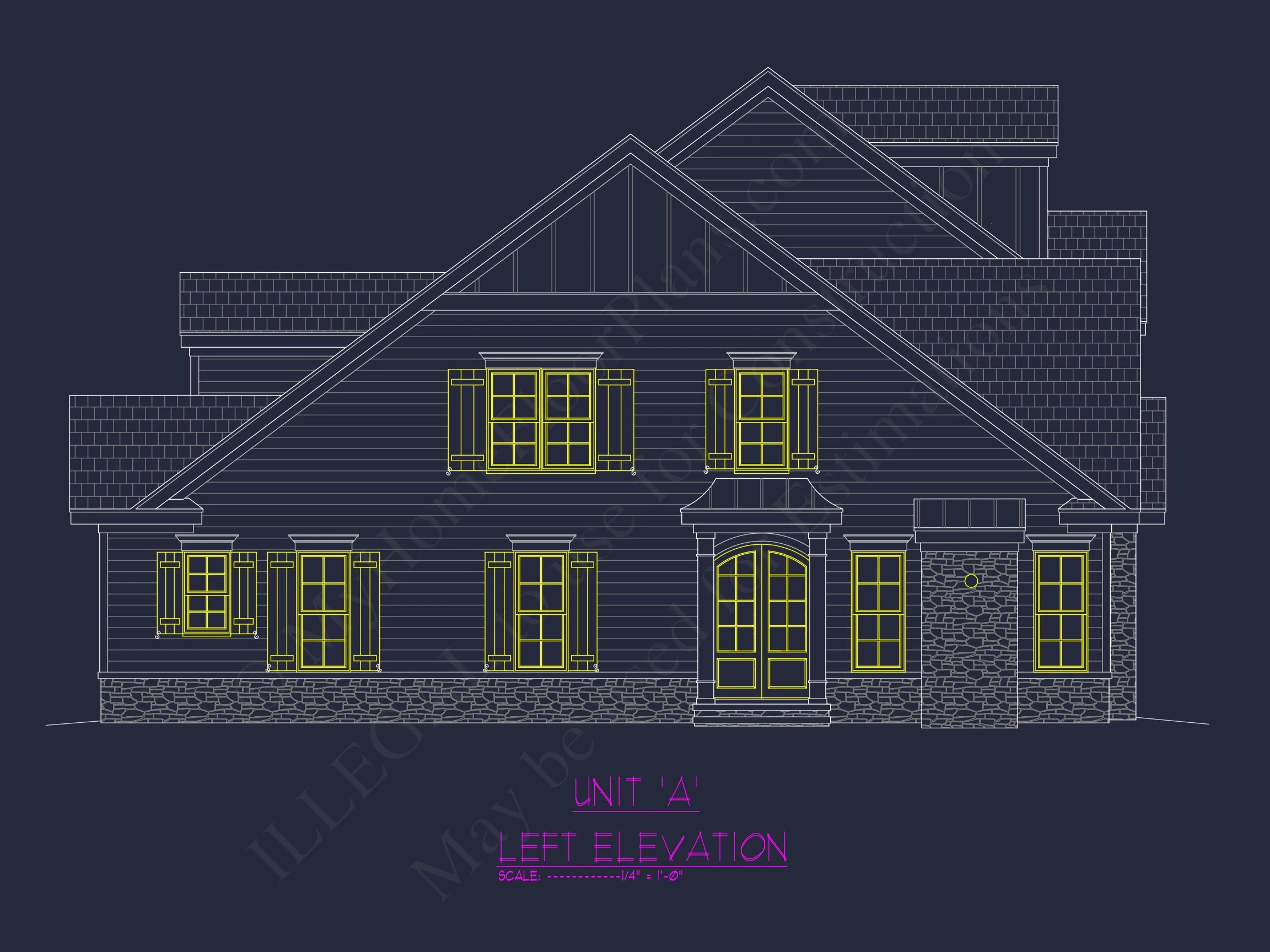 12-2340 TRIPLEX TOWNHOUSE PLAN - Efficient Multi-Family Triplex House Plan with CAD Designs 4 Efficient Multi-Family Triplex house Plan with CAD Designs