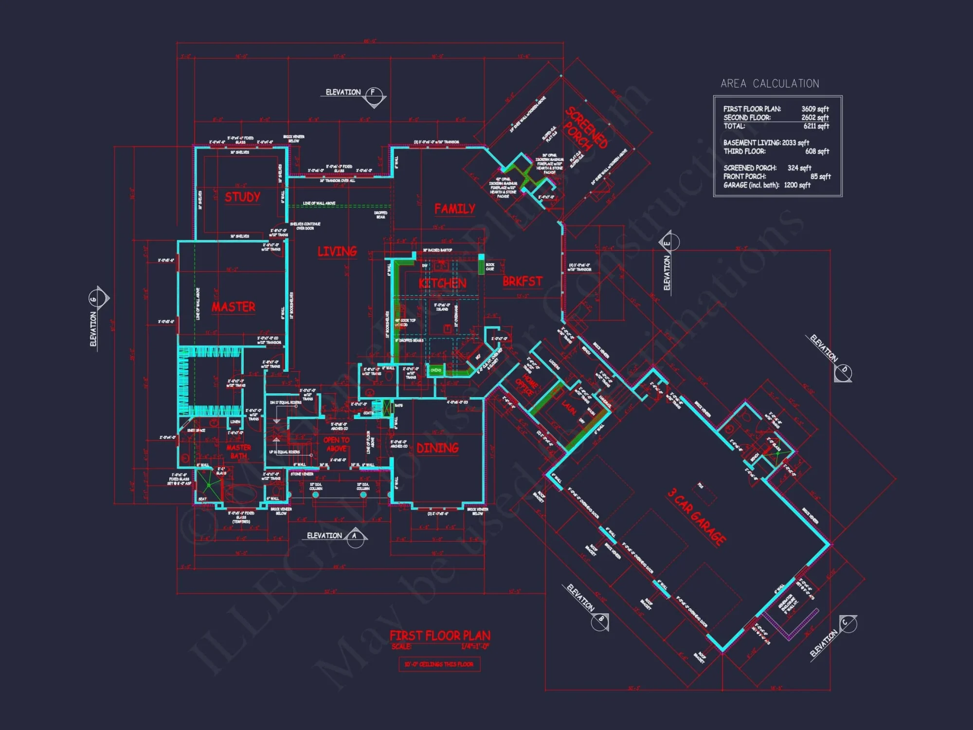Luxury house Plan with 3 Story Architecture and Open Floor Plan