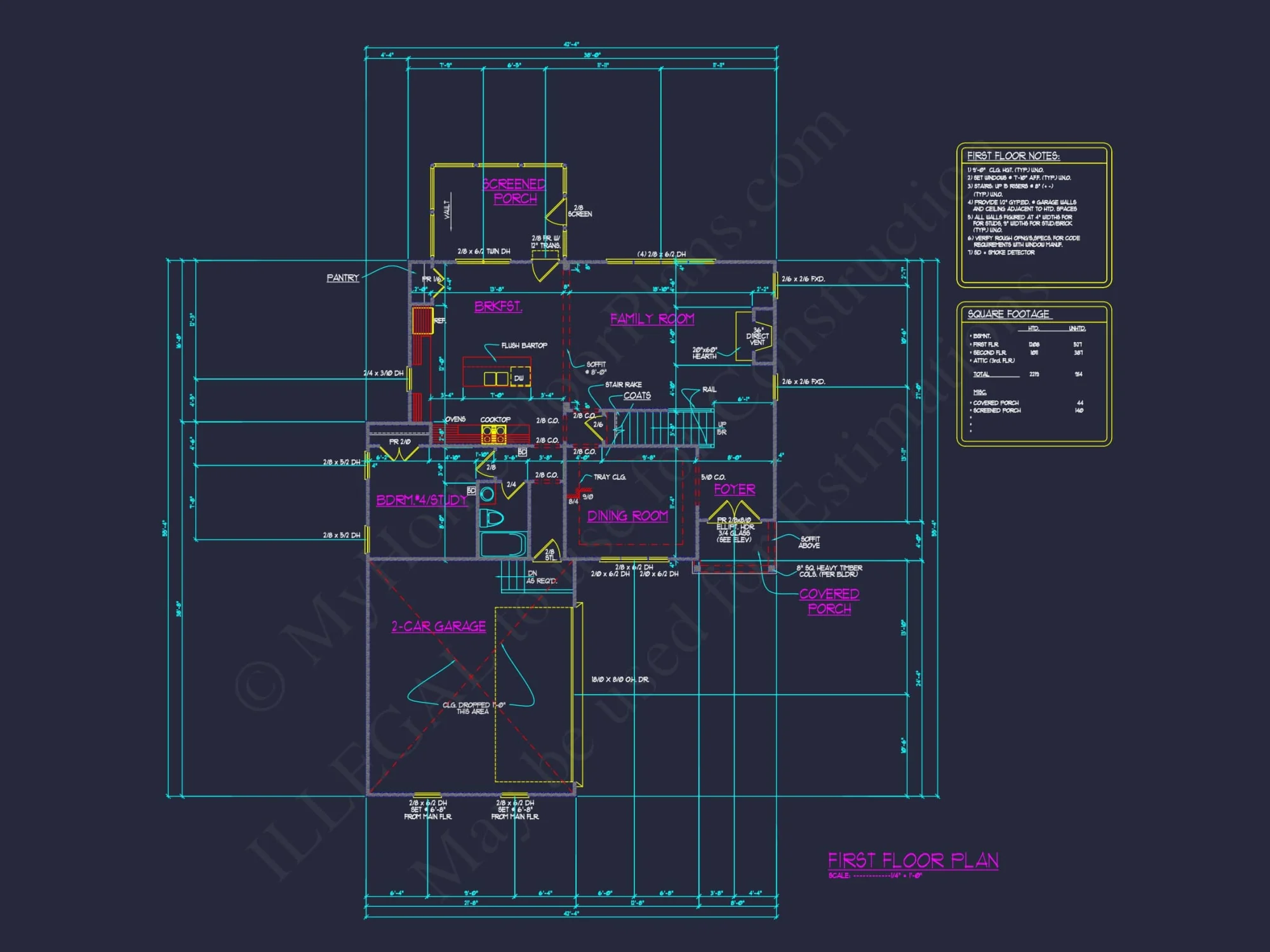 Elegant Craftsman house Plan with Blueprint and CAD Designs