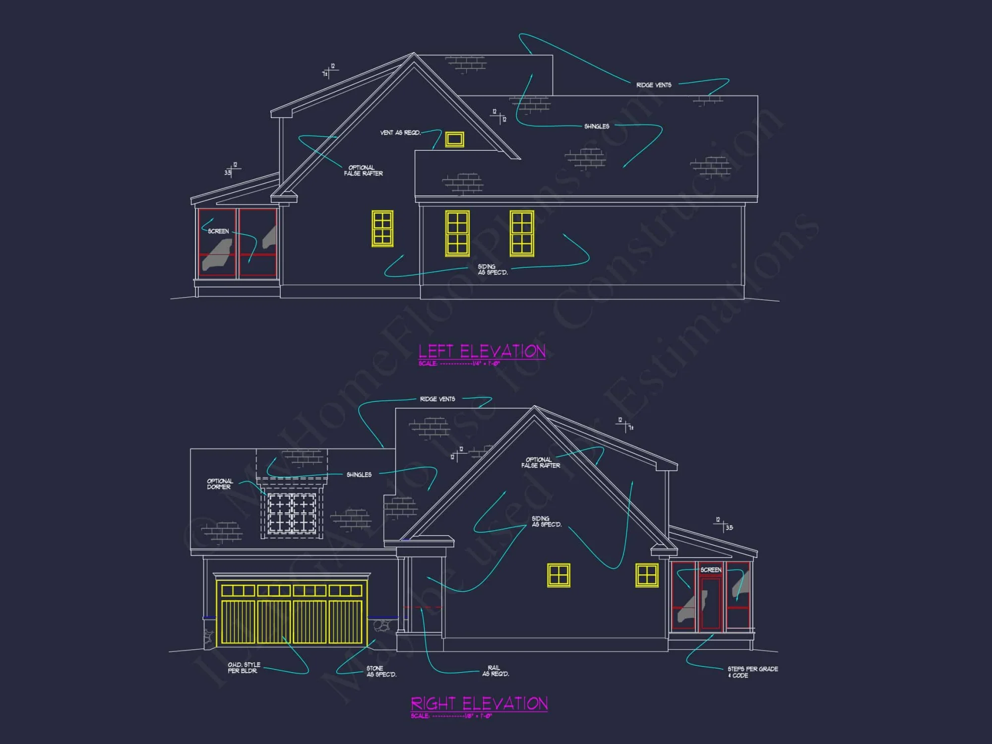 Elegant Craftsman house Plan with Blueprint and CAD Designs