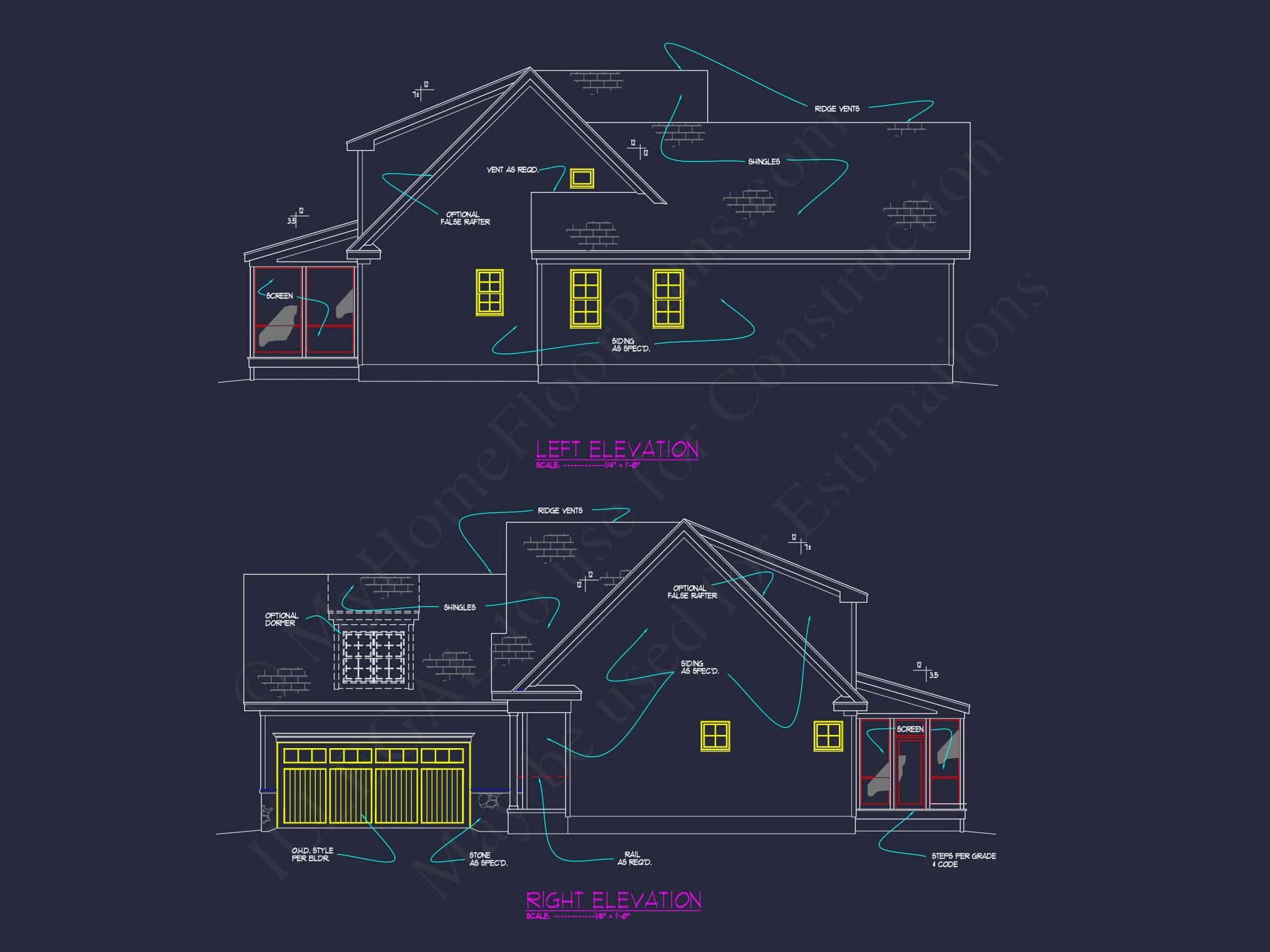 12-2296 HOUSE PLAN - Elegant Craftsman House Plan with Blueprint and CAD Designs 9 Elegant Craftsman house Plan with Blueprint and CAD Designs