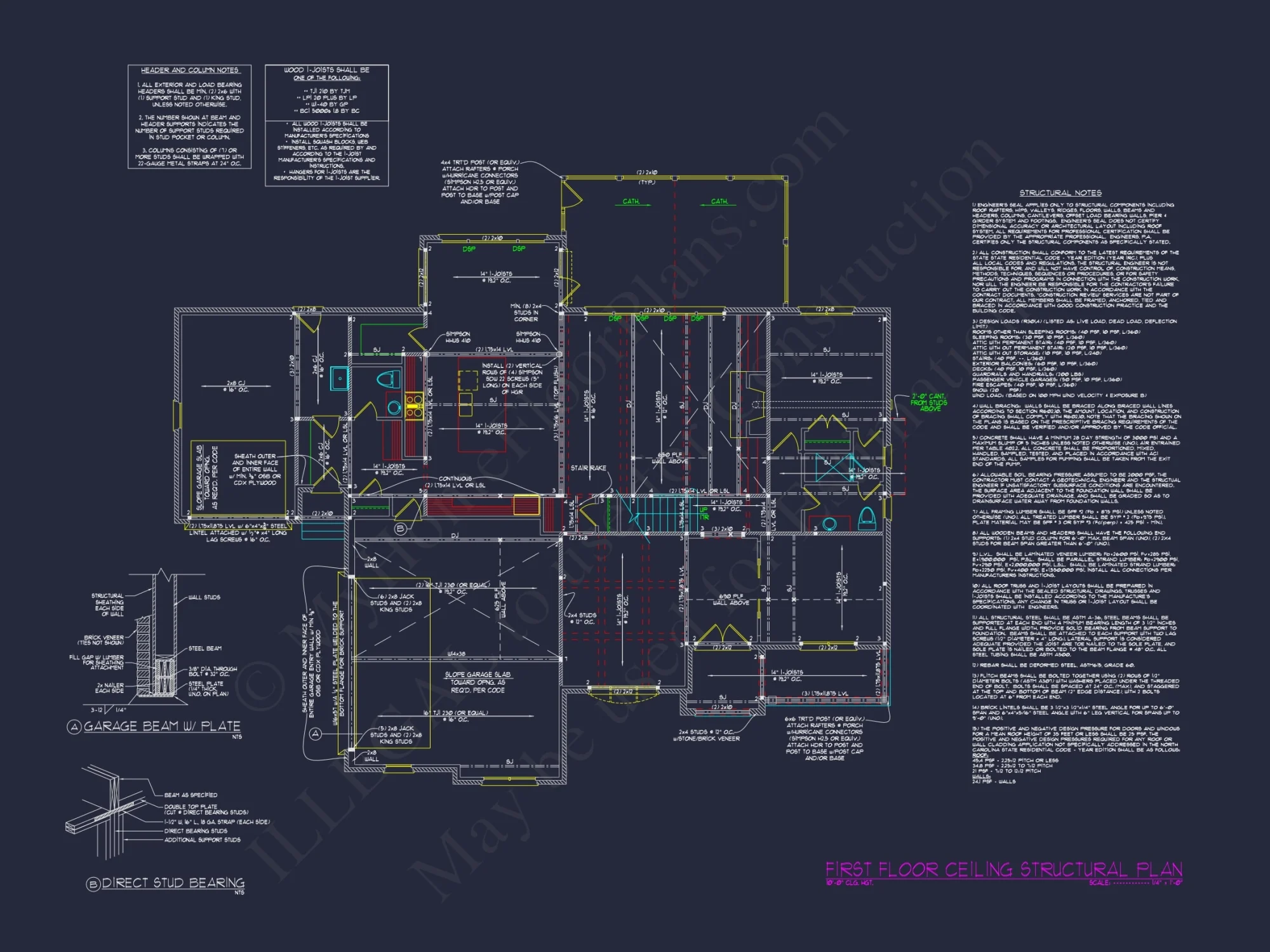Elegant house Plan with 3 Floors, CAD Blueprints & Design