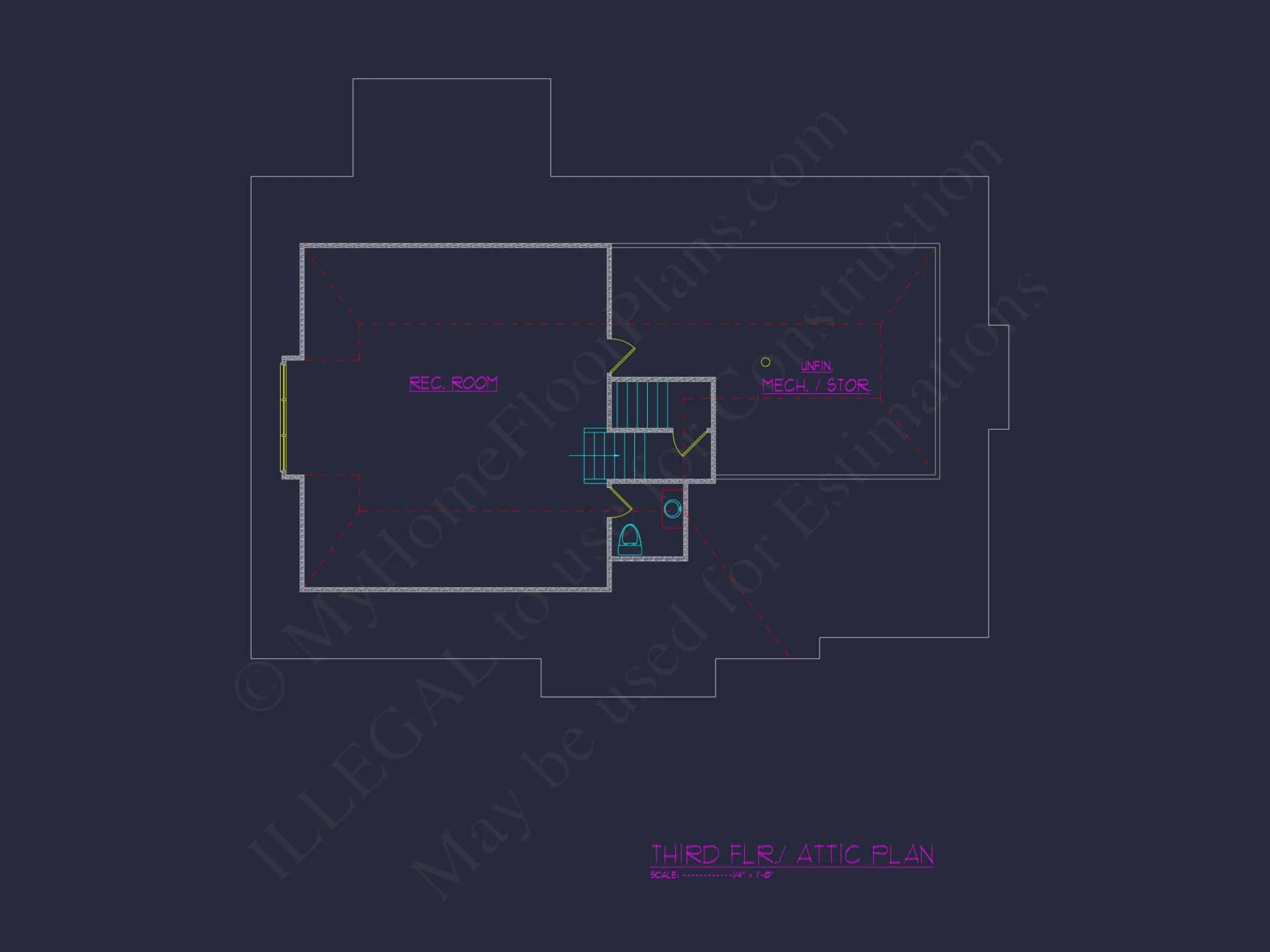 Elegant house Plan with 3 Floors, CAD Blueprints & Design