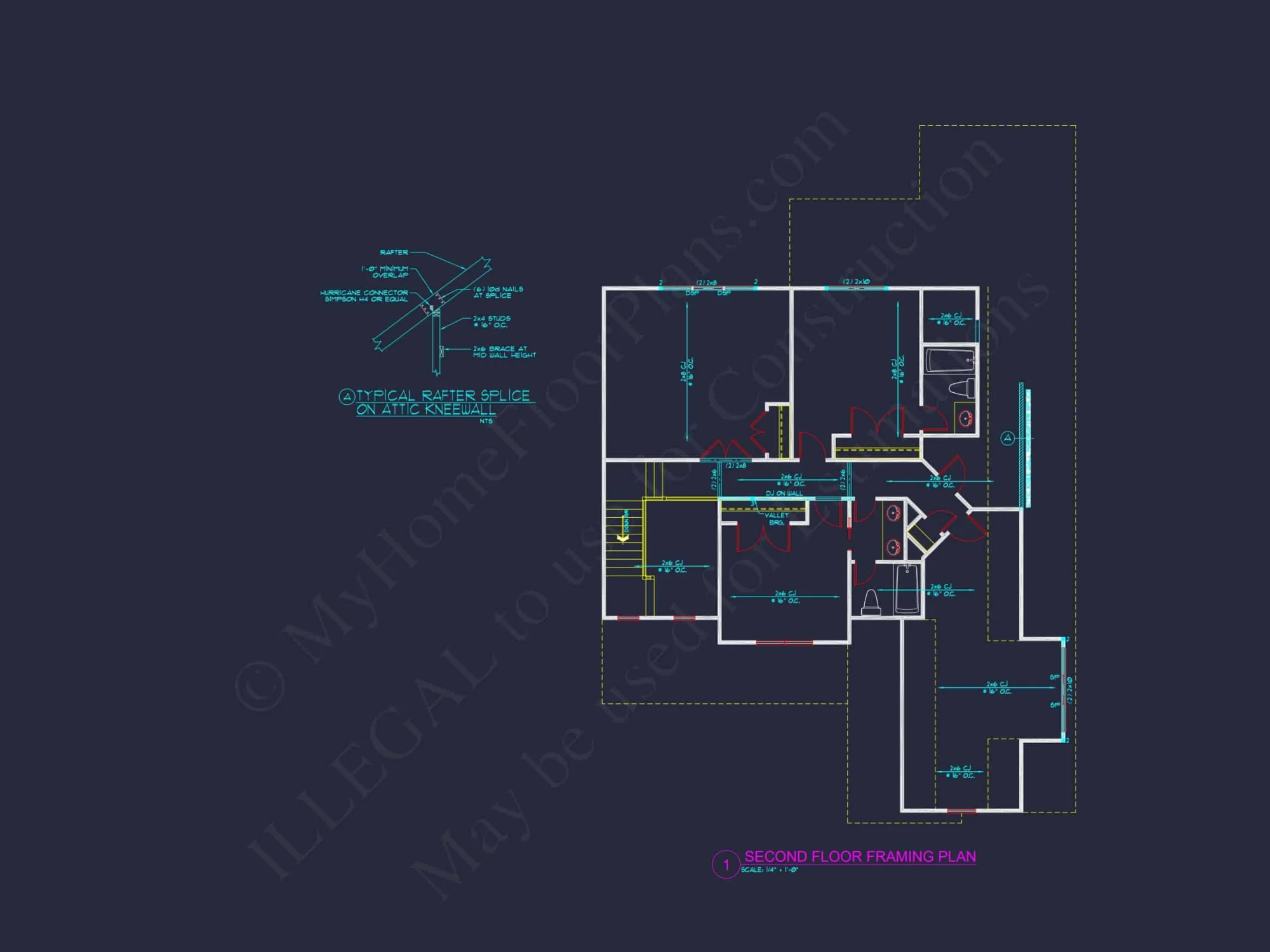 Craftsman house Blueprint with Open Floor Plan & Garage