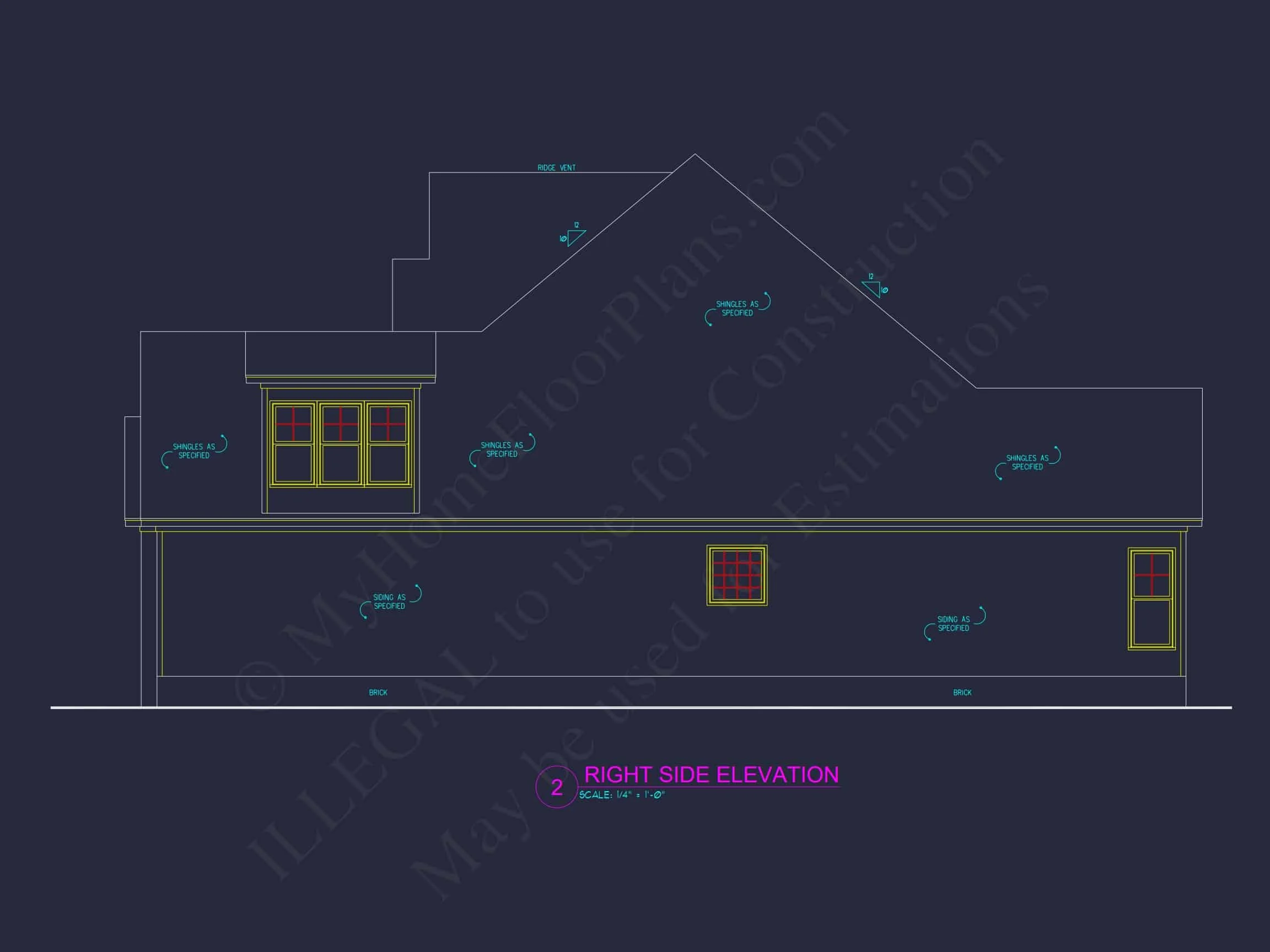 12-2281 HOUSE PLAN - Craftsman House Blueprint with Open Floor Plan & Garage 5 Craftsman house Blueprint with Open Floor Plan & Garage