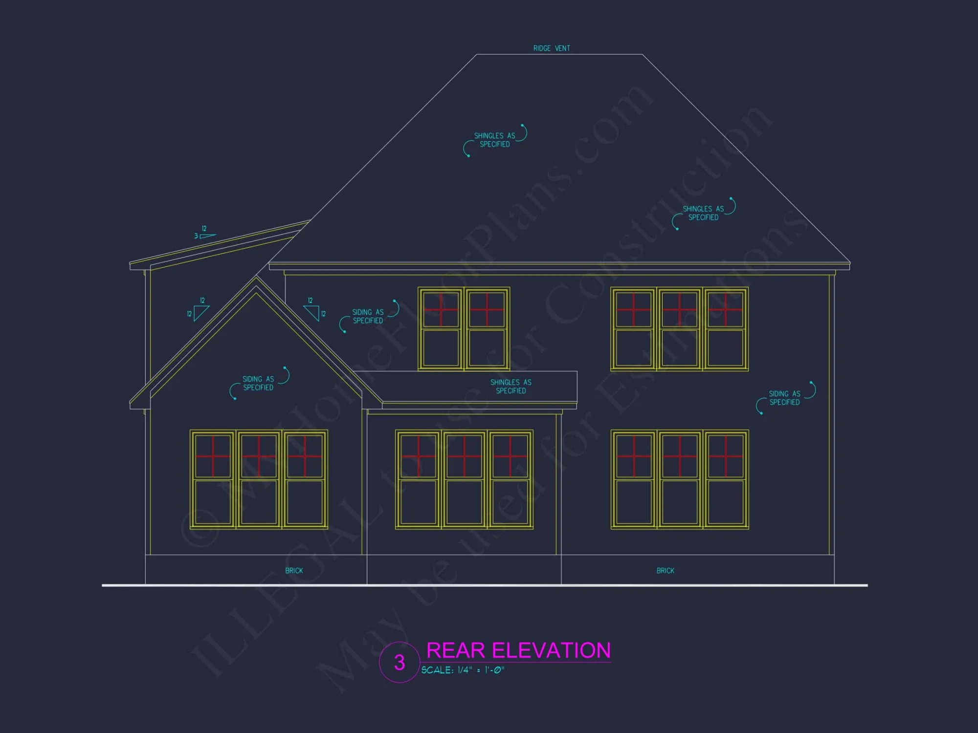 Craftsman house Blueprint with Open Floor Plan & Garage