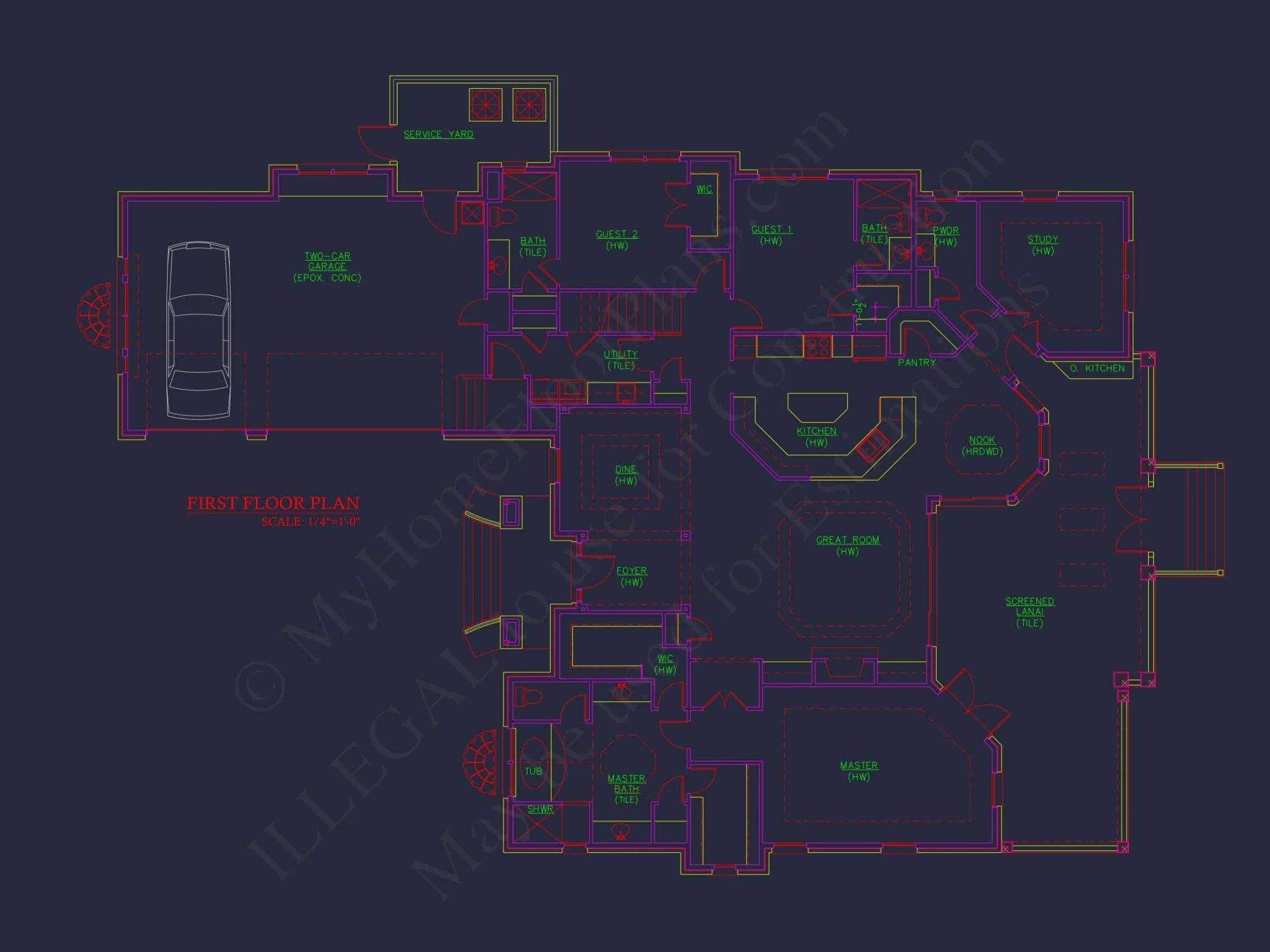 Detailed house Plan with CAD Designs: Floor Plan & Blueprint