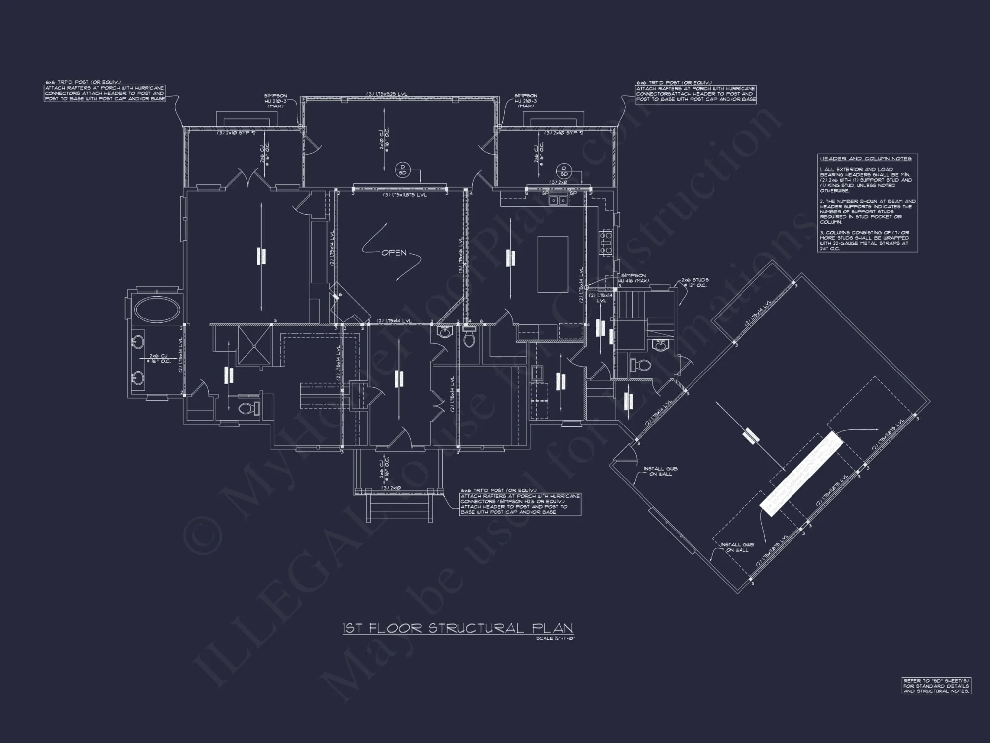 Expansive house Plan with 6 Baths, CAD Designs & Features