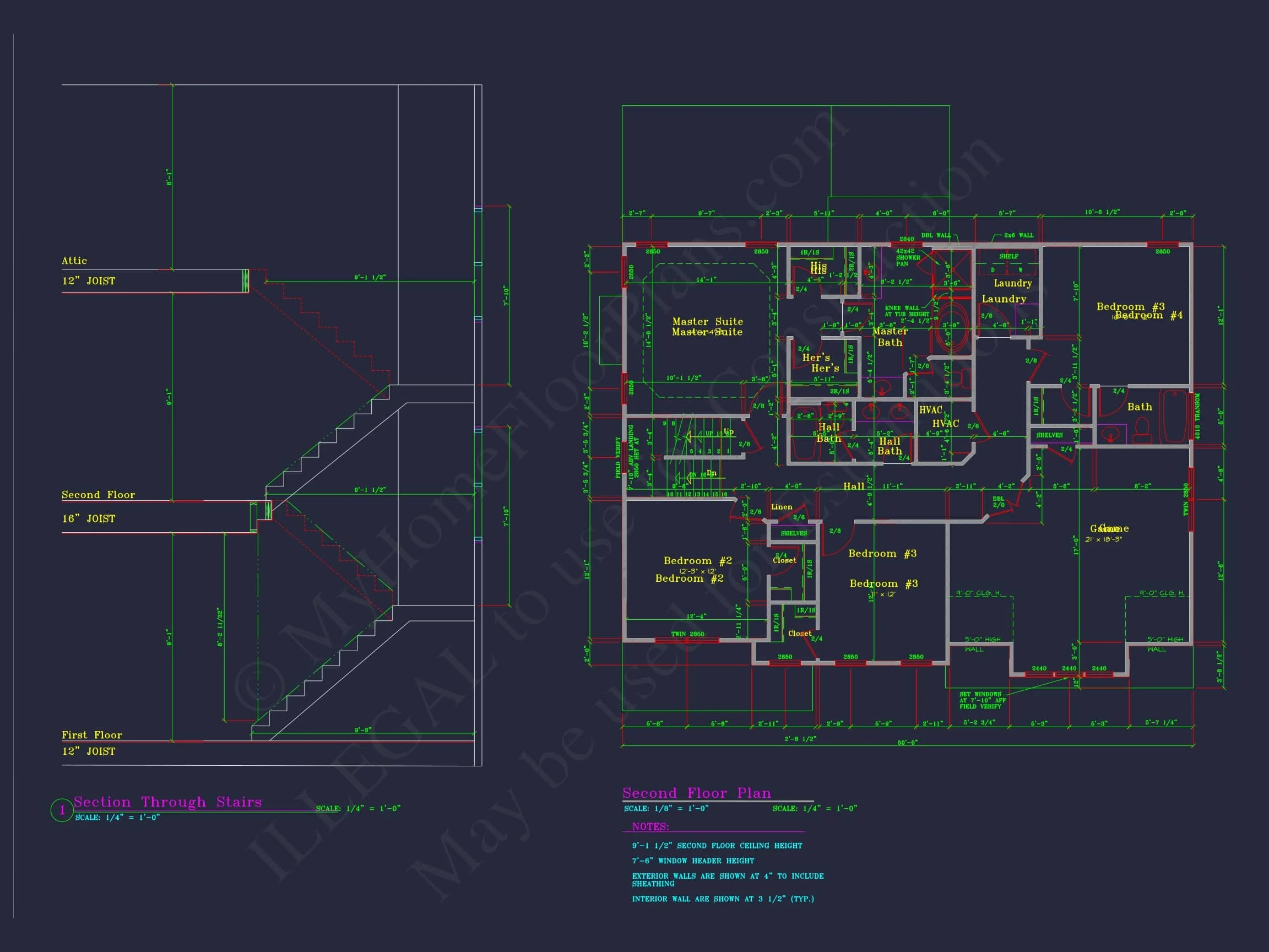 12-2196 HOUSE PLAN - 4-Bed, 3-Bath, 3174 SF Craftsman House Plan 34 Elegant house Plan with 3174 SF, CAD Blueprint, and Designs