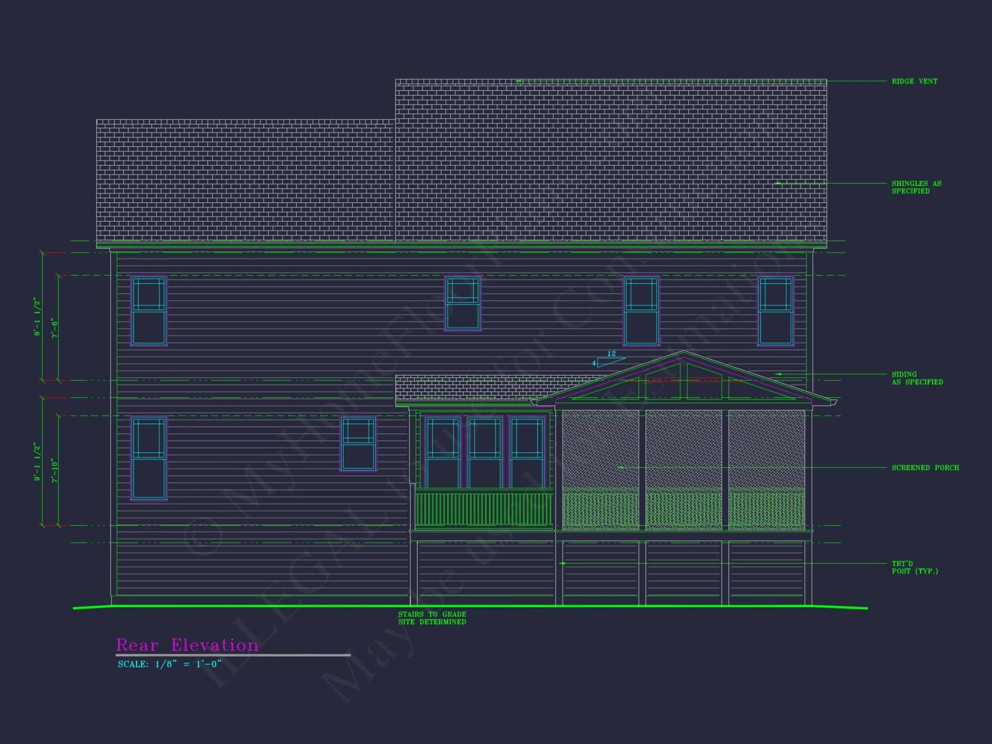 Elegant house Plan with 3174 SF, CAD Blueprint, and Designs