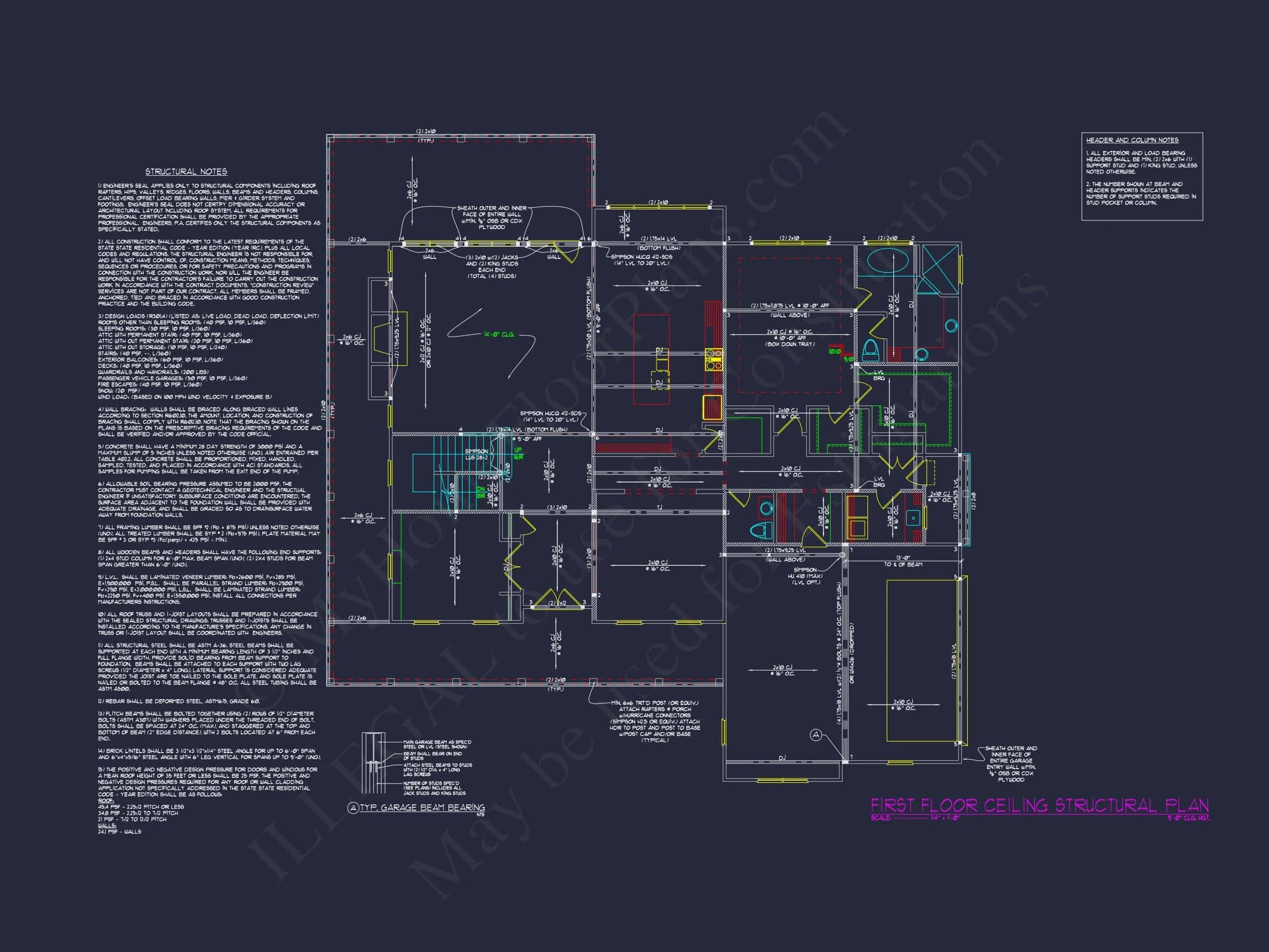 Classic house Blueprint with Colonial-Style Floor Plan Designs