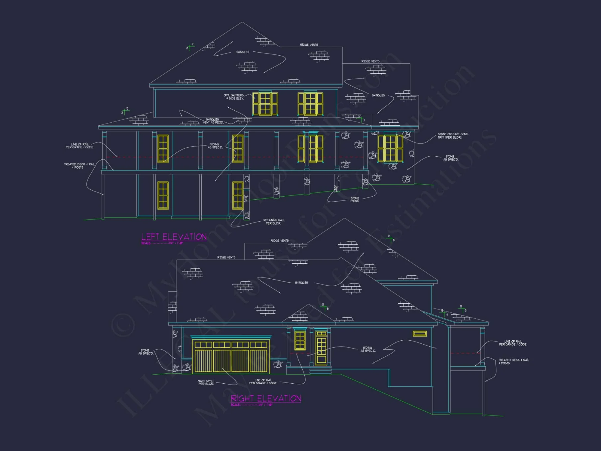 Classic house Blueprint with Colonial-Style Floor Plan Designs