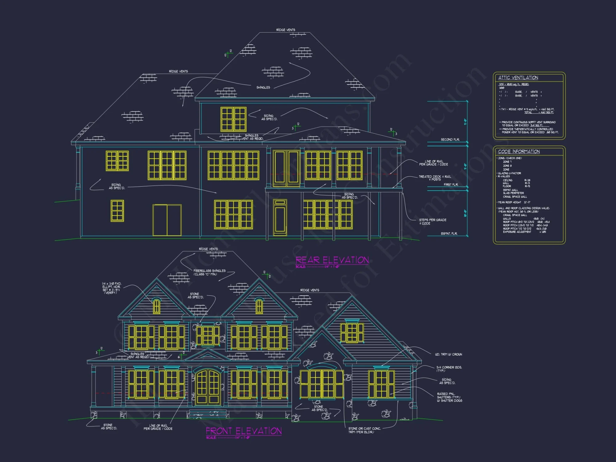 Classic house Blueprint with Colonial-Style Floor Plan Designs