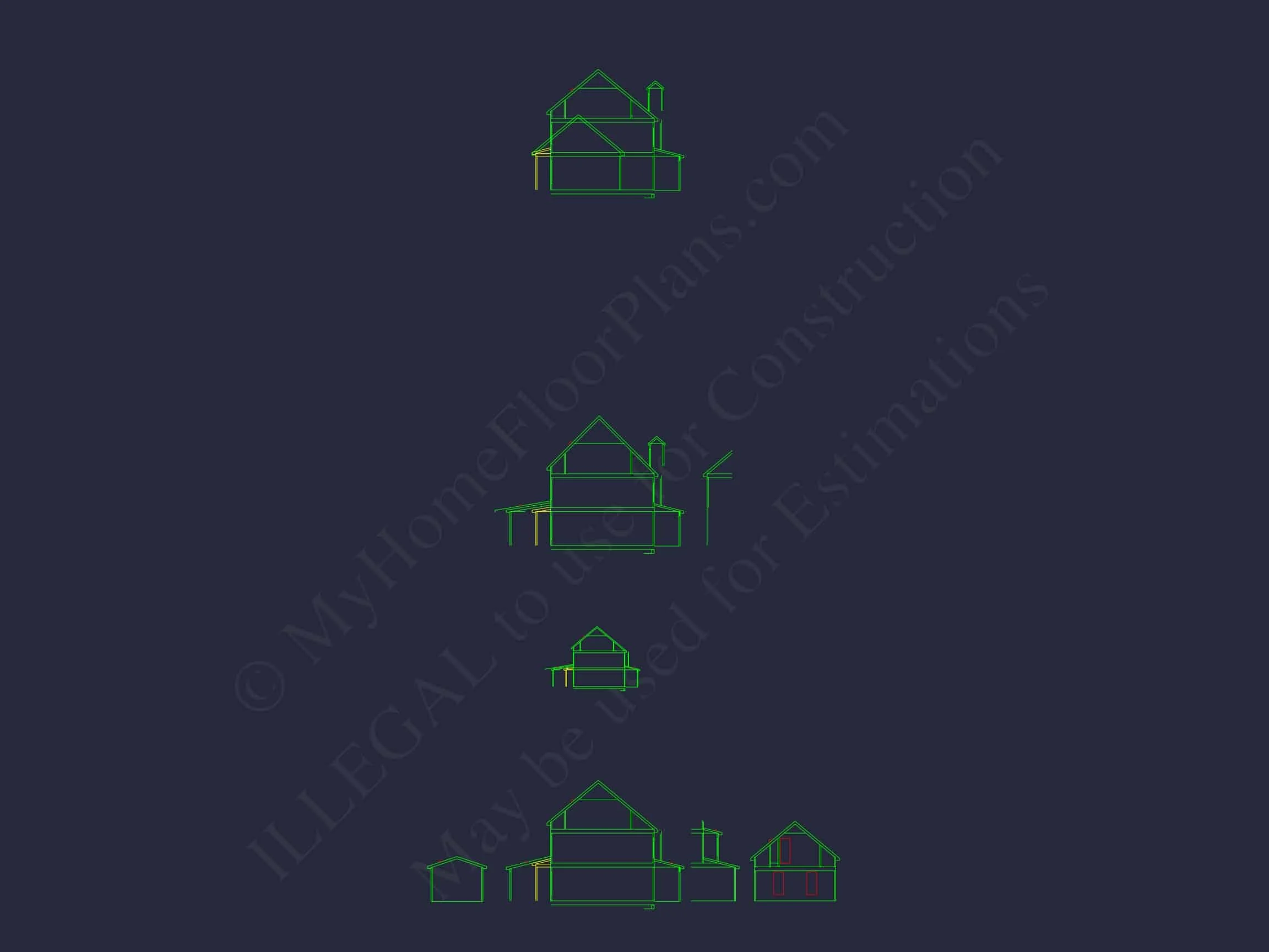 12-2138 HOUSE PLAN - Colonial Revival House Plan With 2-Story Floor Plan Design 42 Colonial Revival house Plan With 2-Story Floor Plan Design