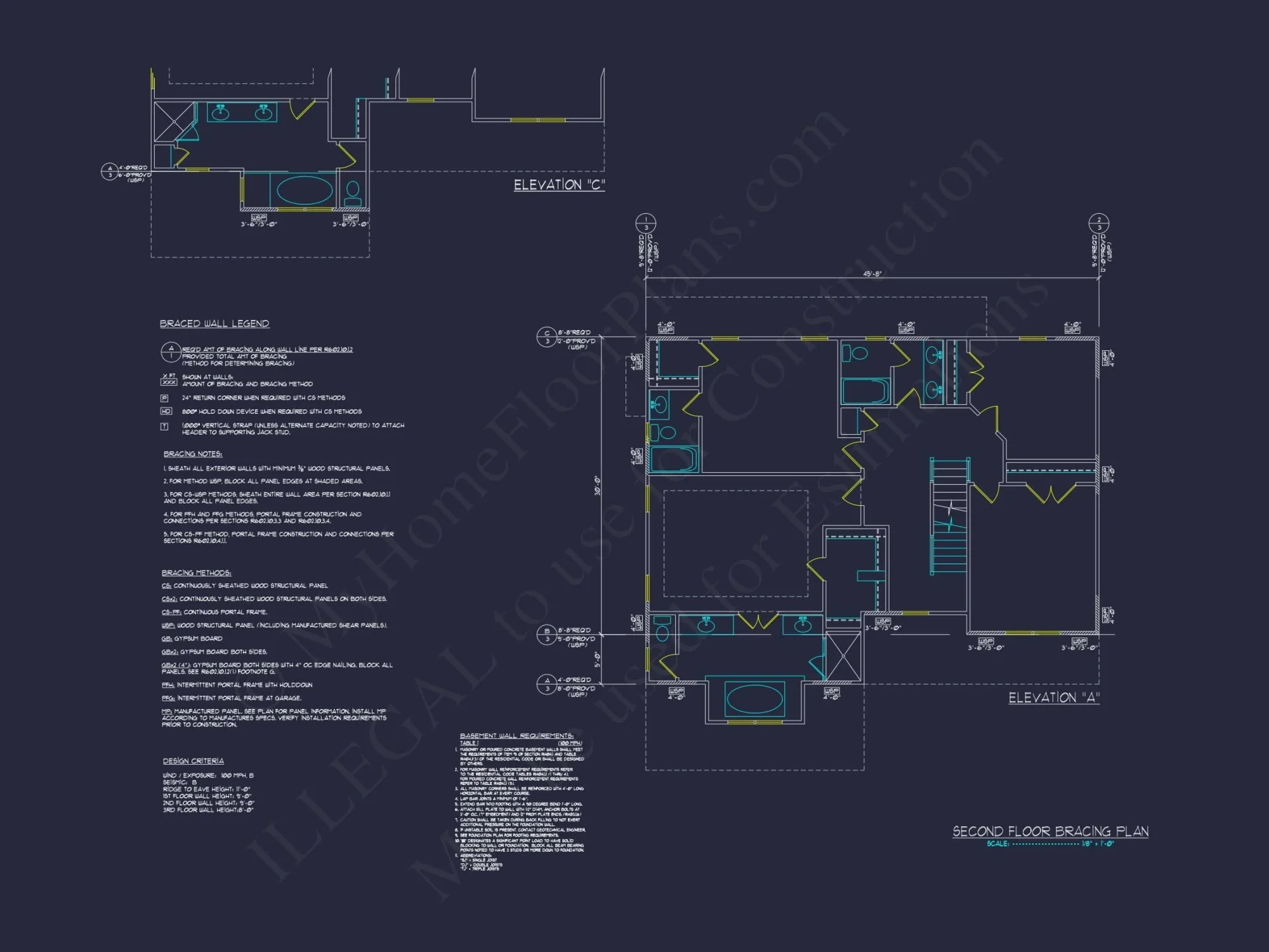 Colonial Revival house Plan With 2-Story Floor Plan Design