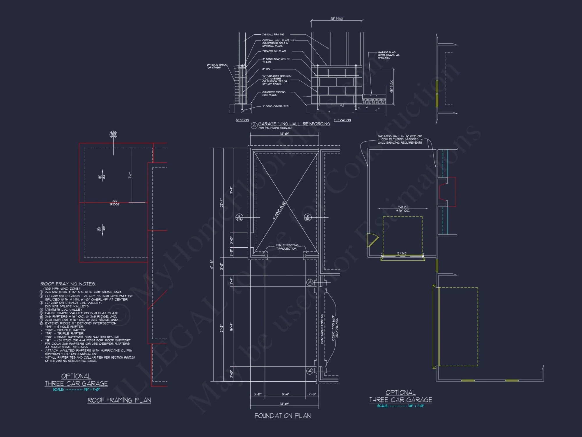 Colonial Revival house Plan With 2-Story Floor Plan Design