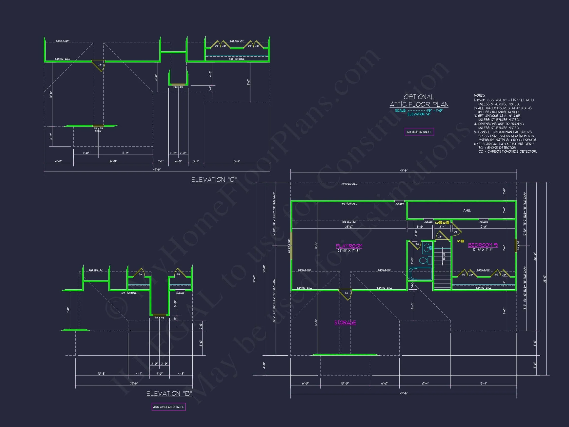 12-2138 HOUSE PLAN - Colonial Revival House Plan With 2-Story Floor Plan Design 25 Colonial Revival house Plan With 2-Story Floor Plan Design