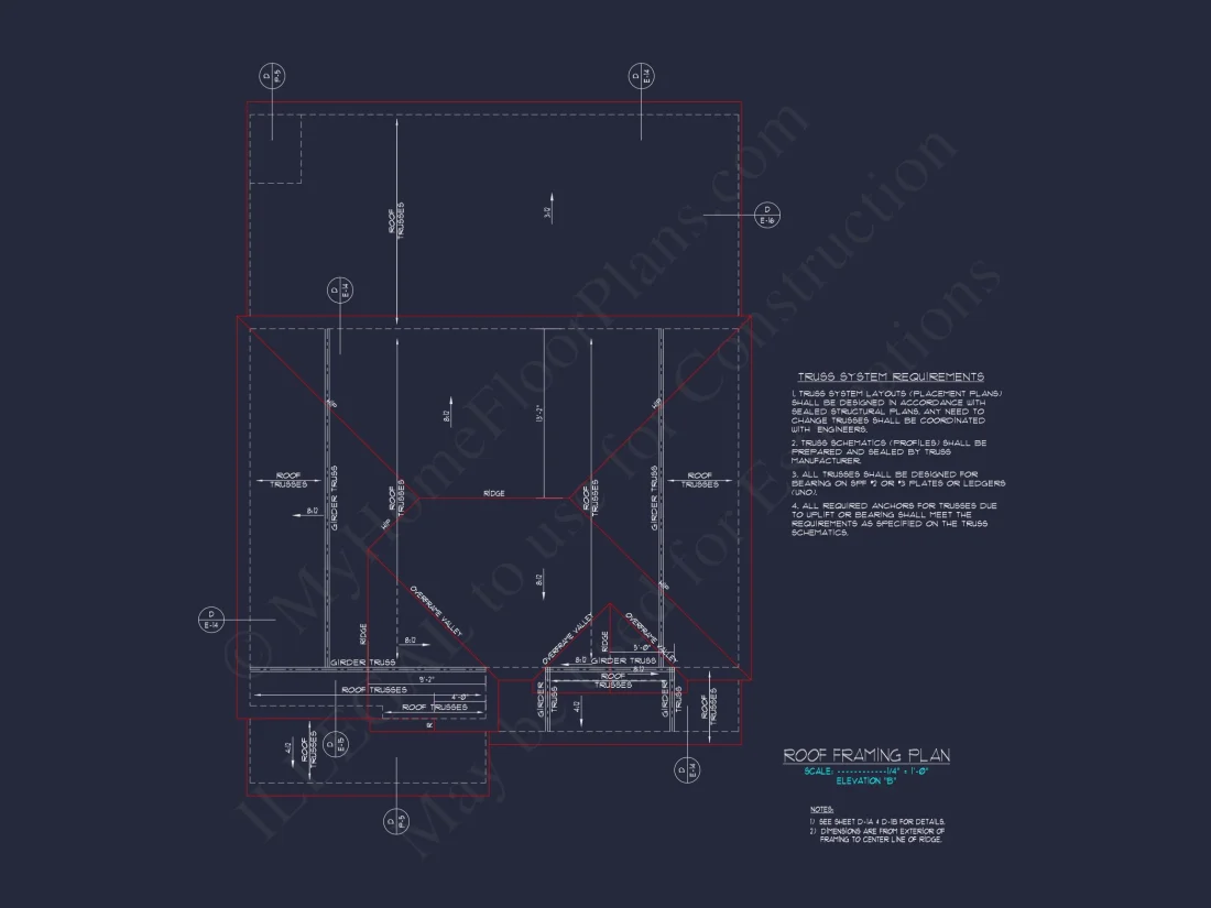 Colonial Revival house Plan with 2-Story Floor Plan Design