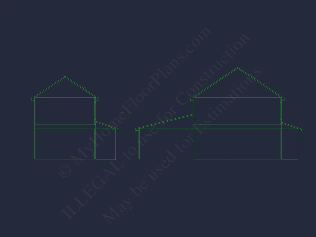 Colonial Revival house Plan with 2-Story Floor Plan Design