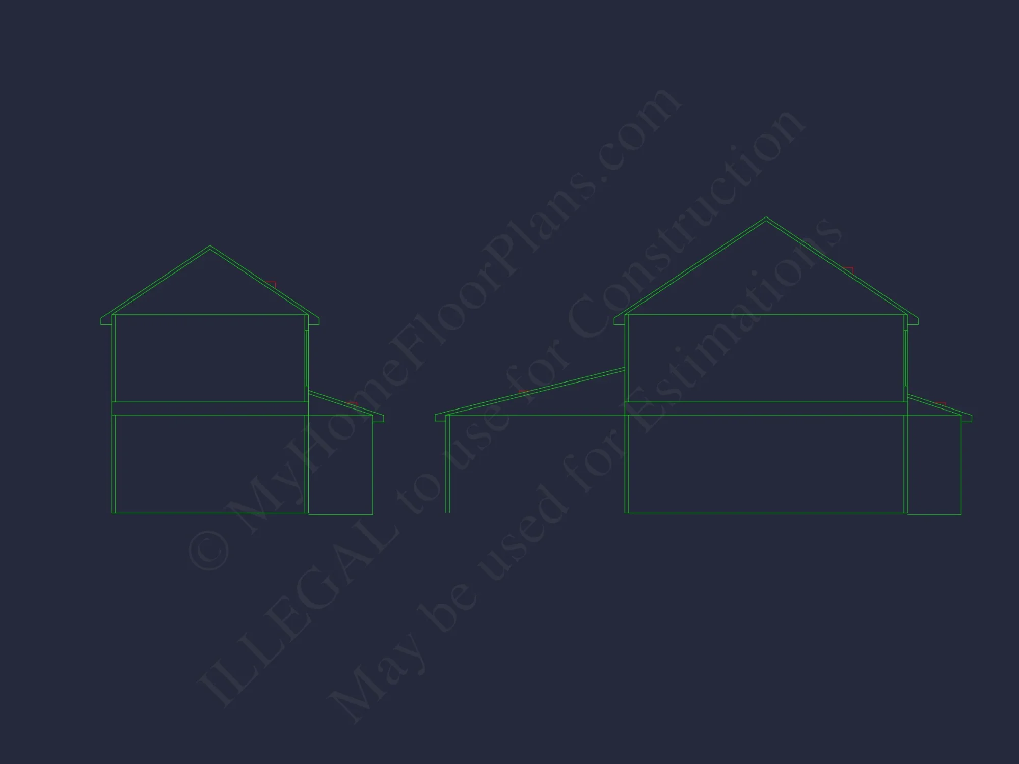 Colonial Revival house Plan With 2-Story Floor Plan Design