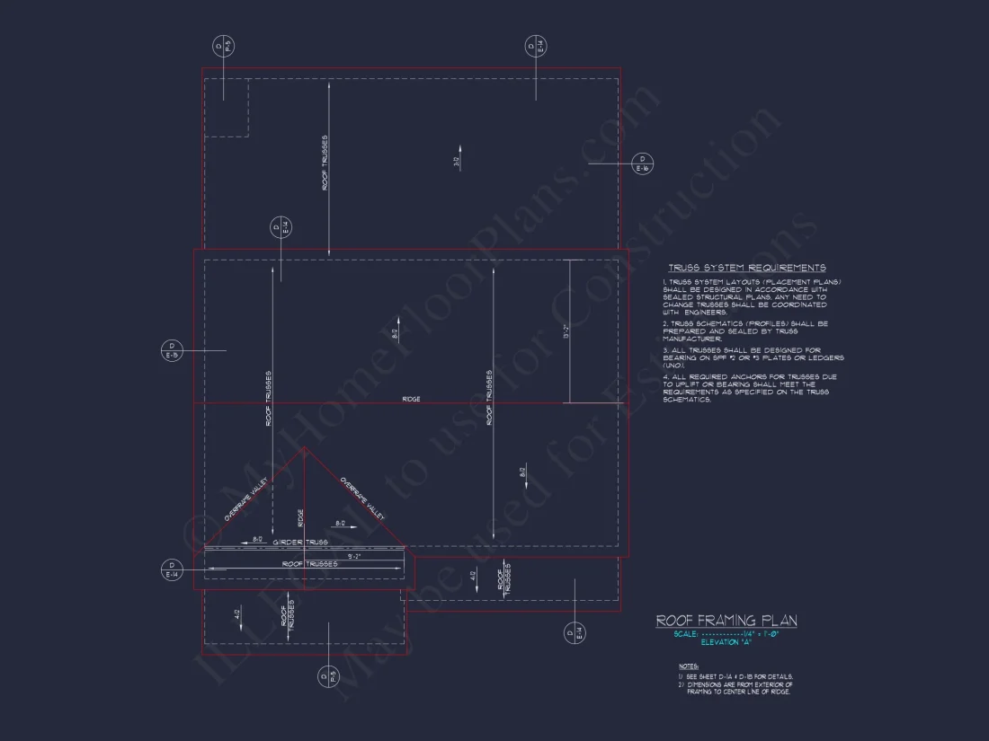 Colonial Revival house Plan with 2-Story Floor Plan Design