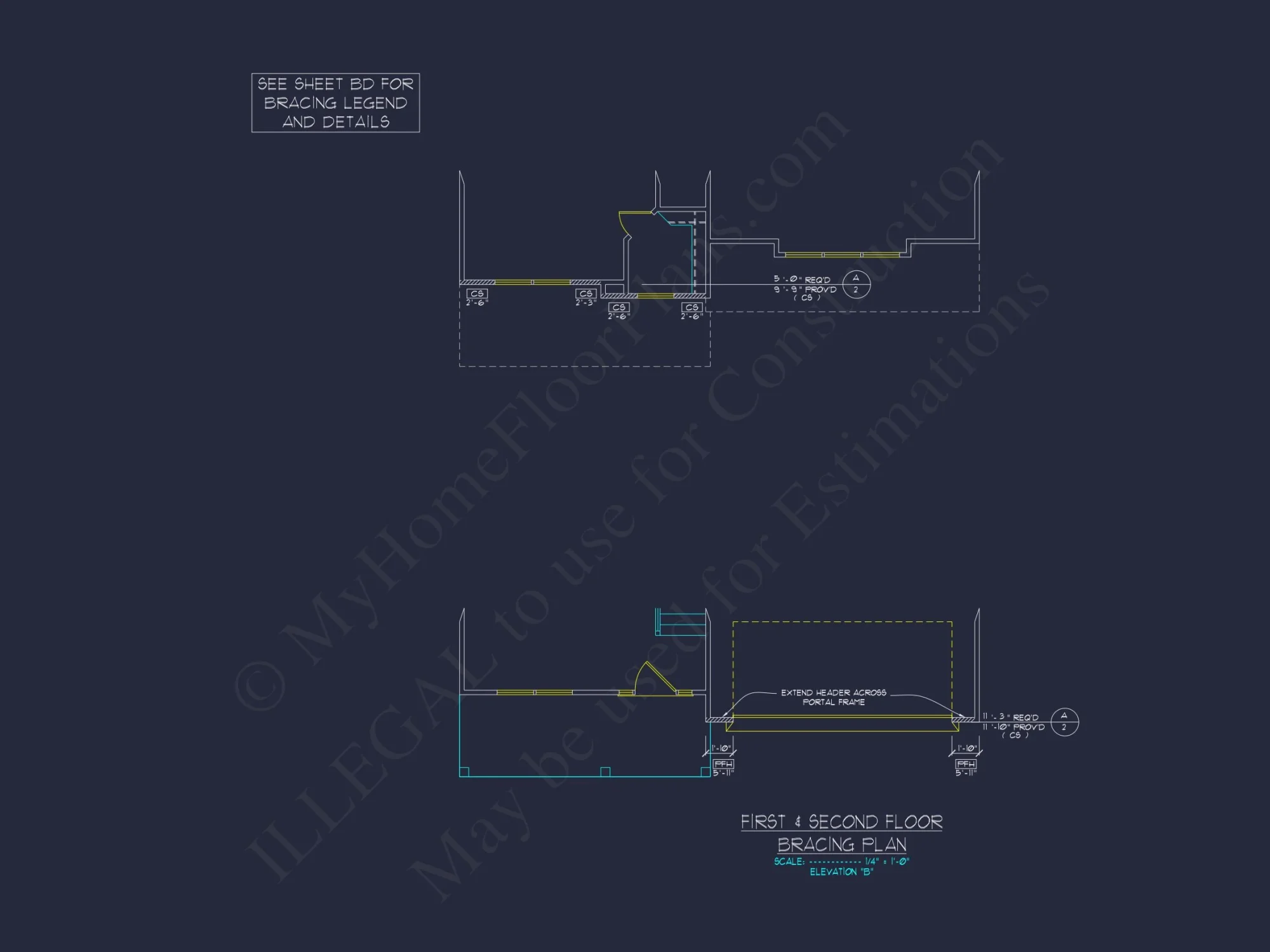 Colonial Revival house Plan With 2-Story Floor Plan Design