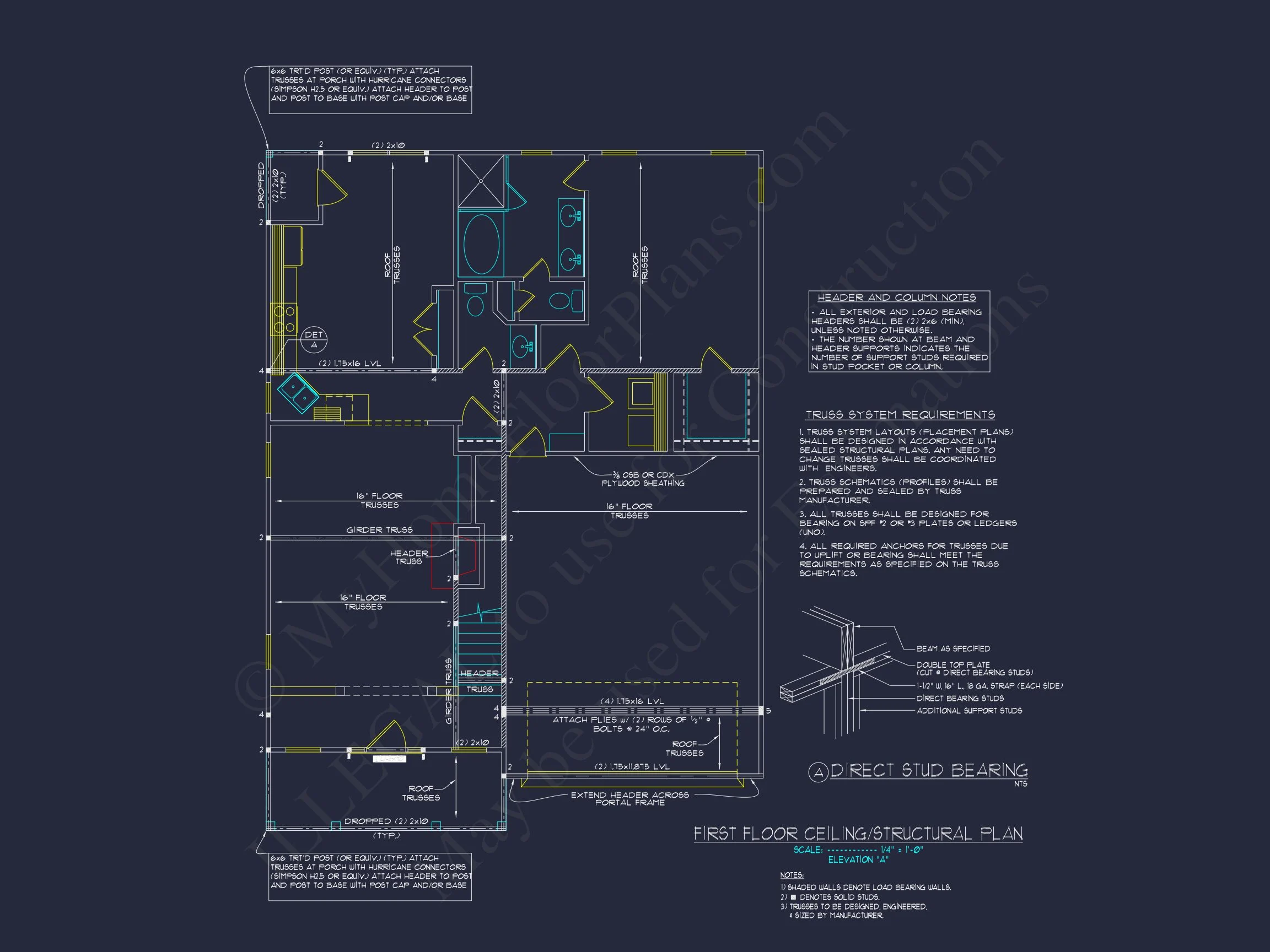12-2138 HOUSE PLAN - Colonial Revival House Plan With 2-Story Floor Plan Design 14 Colonial Revival house Plan With 2-Story Floor Plan Design