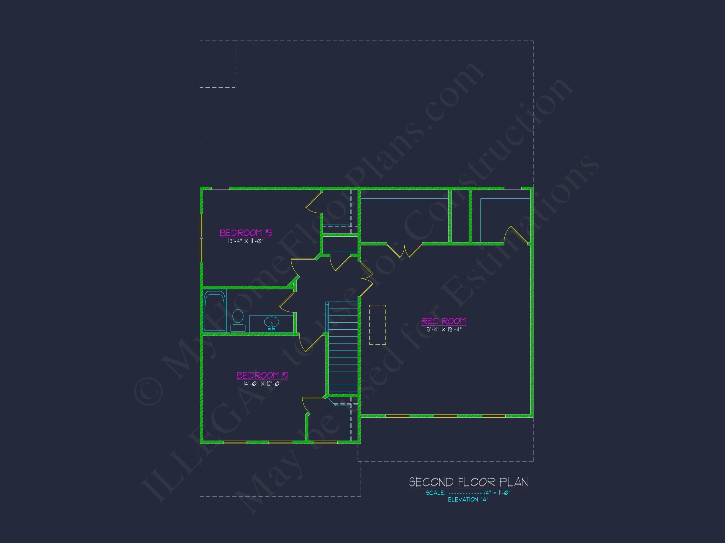 12-2138 HOUSE PLAN - Colonial Revival House Plan With 2-Story Floor Plan Design 9 Colonial Revival house Plan With 2-Story Floor Plan Design