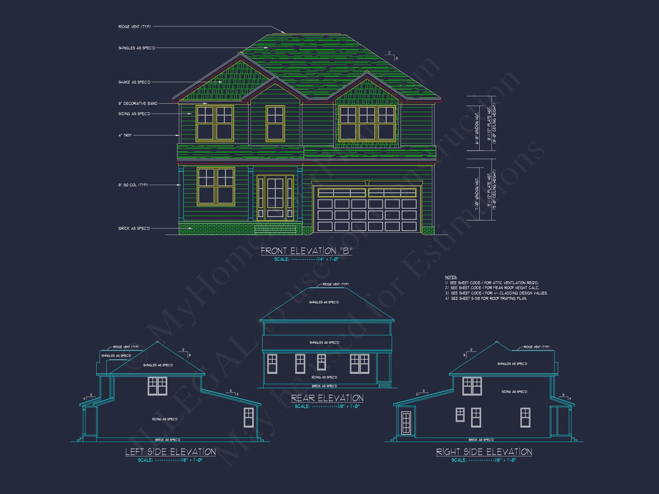 12-2138 HOUSE PLAN - Colonial Revival House Plan With 2-Story Floor Plan Design 4 Colonial Revival house Plan With 2-Story Floor Plan Design