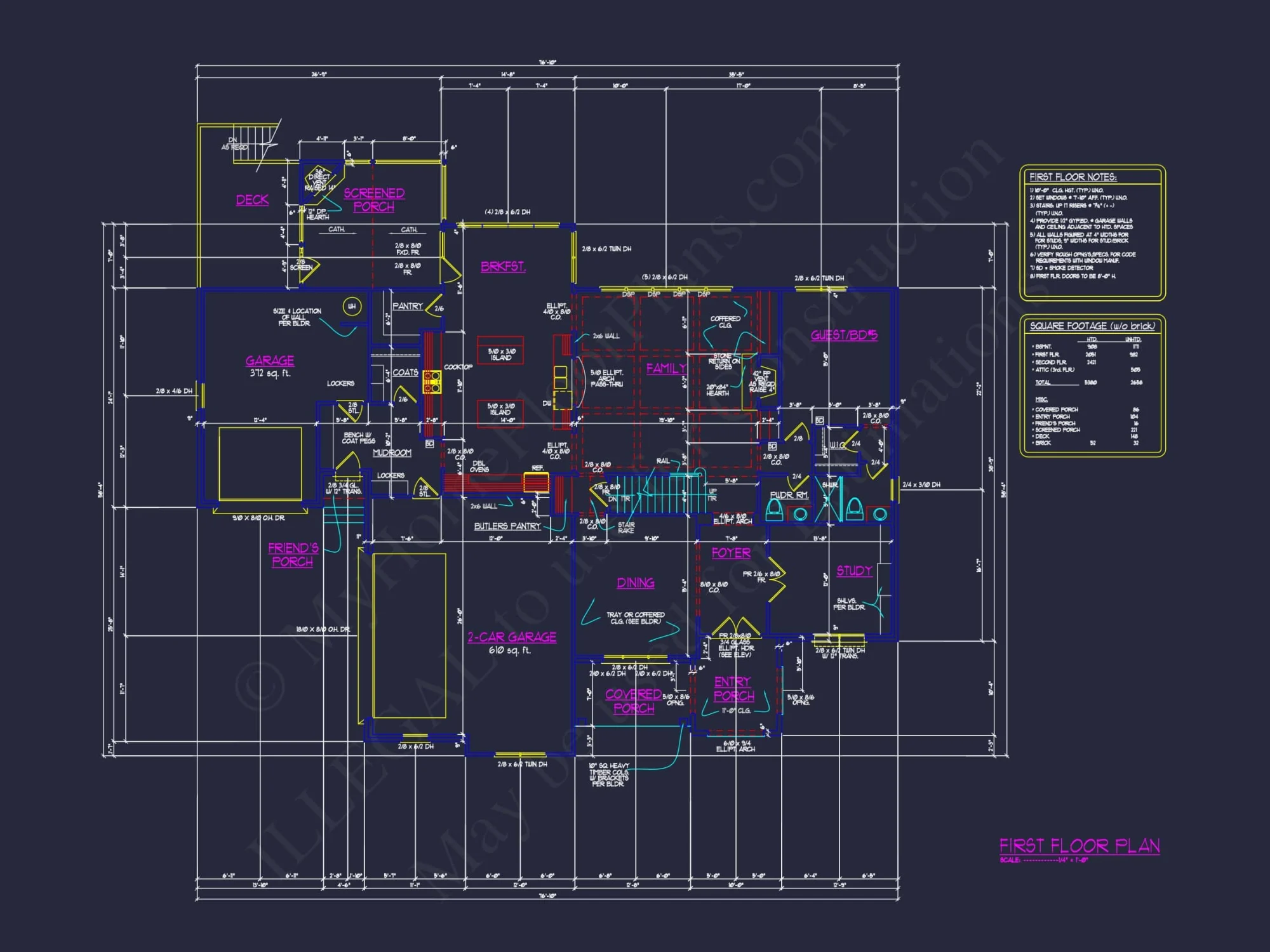 Elegant 5-Bedroom house Plan with CAD Blueprints & Modern Design