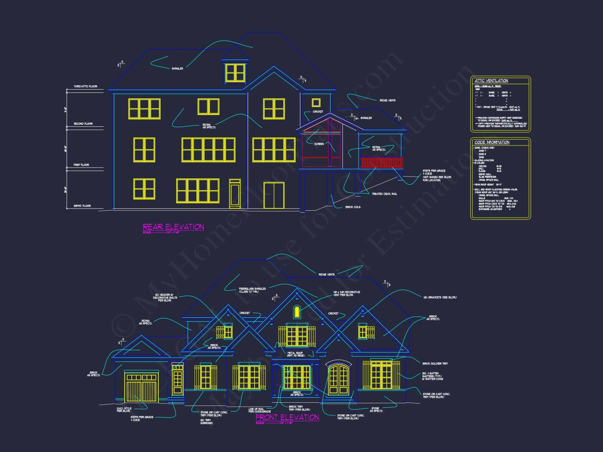 Elegant 5-Bedroom house Plan with CAD Blueprints & Modern Design