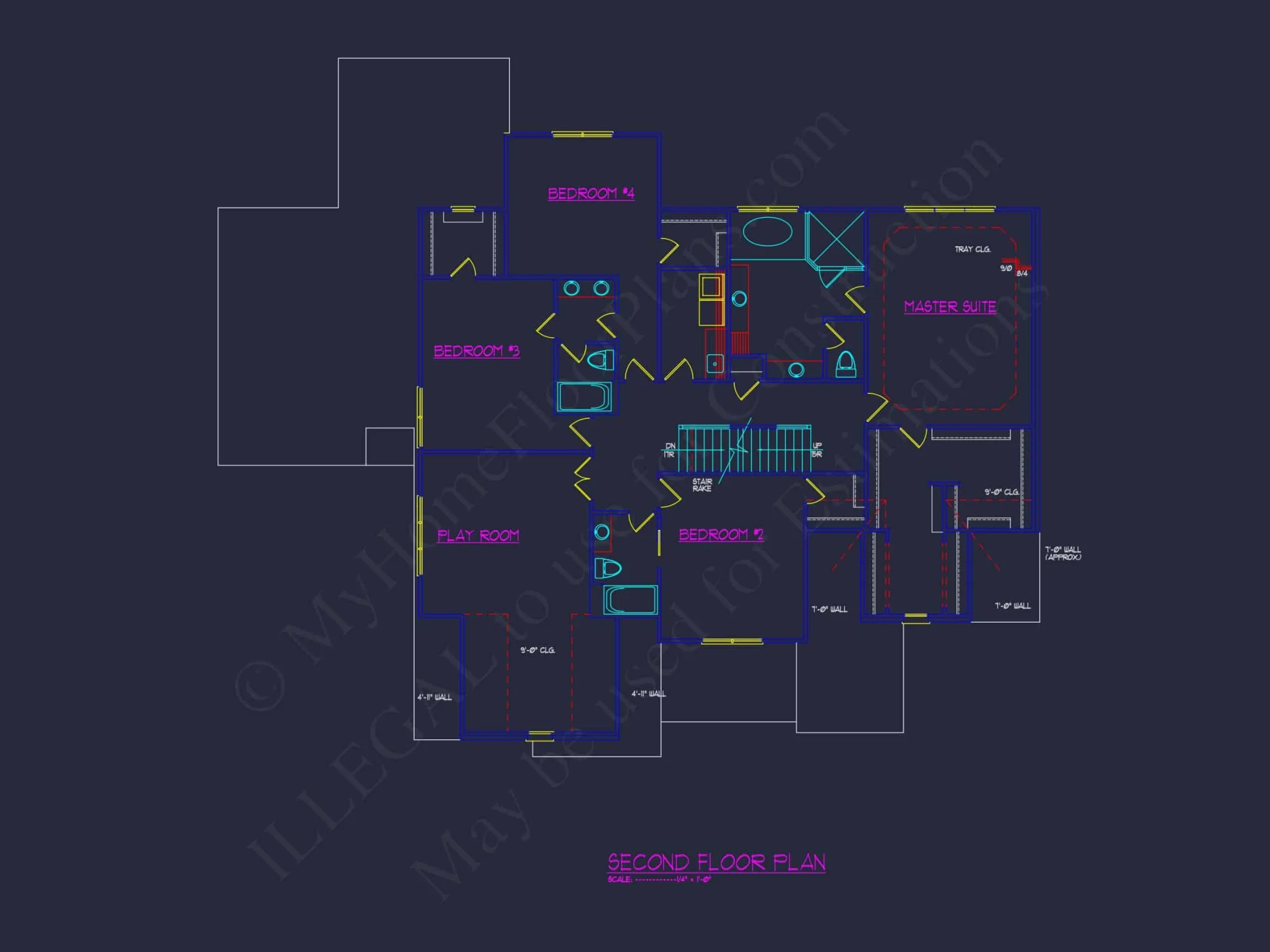 Elegant 5-Bedroom house Plan with CAD Blueprints & Modern Design