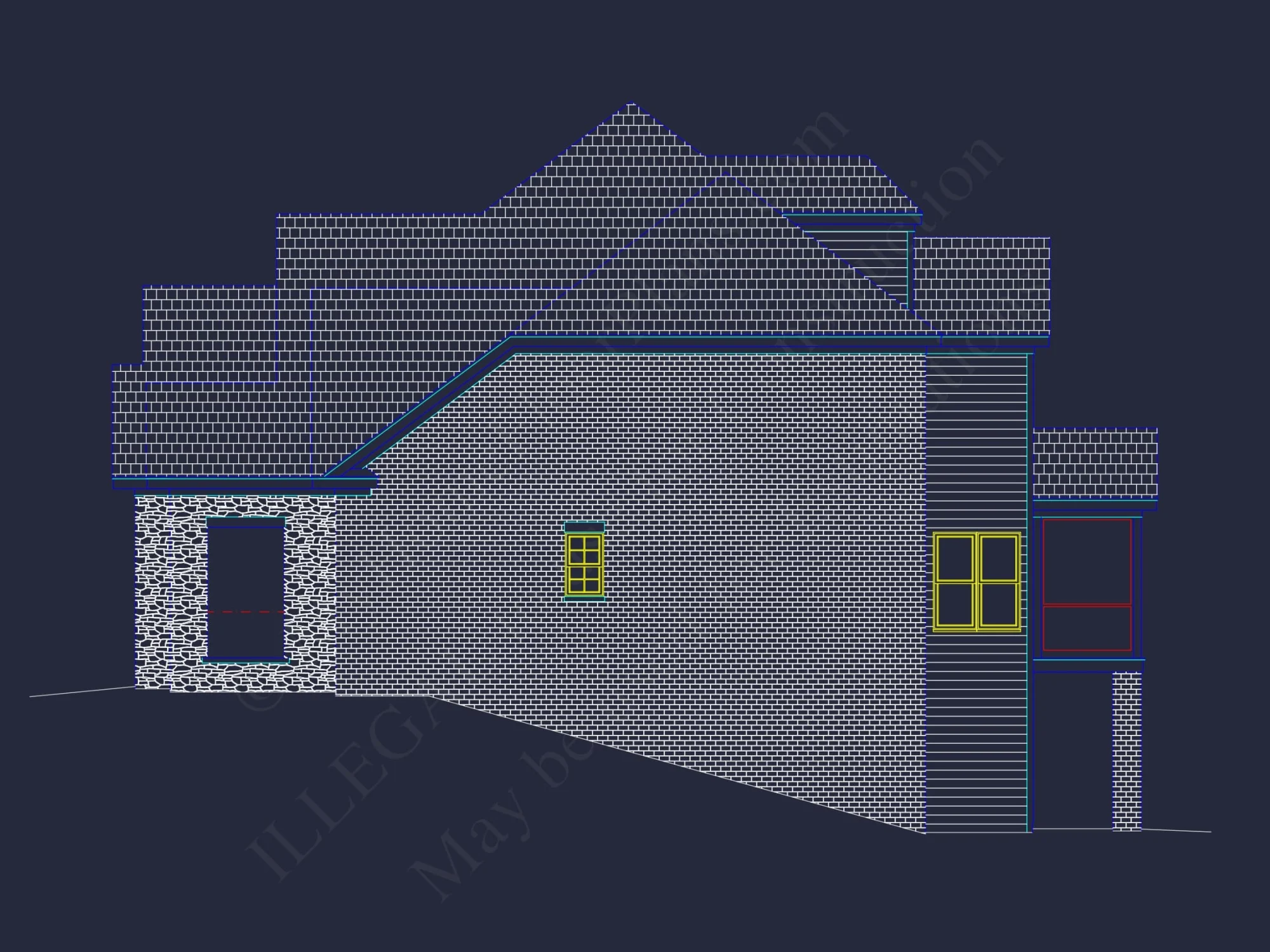 Elegant 5-Bedroom house Plan with CAD Blueprints & Modern Design