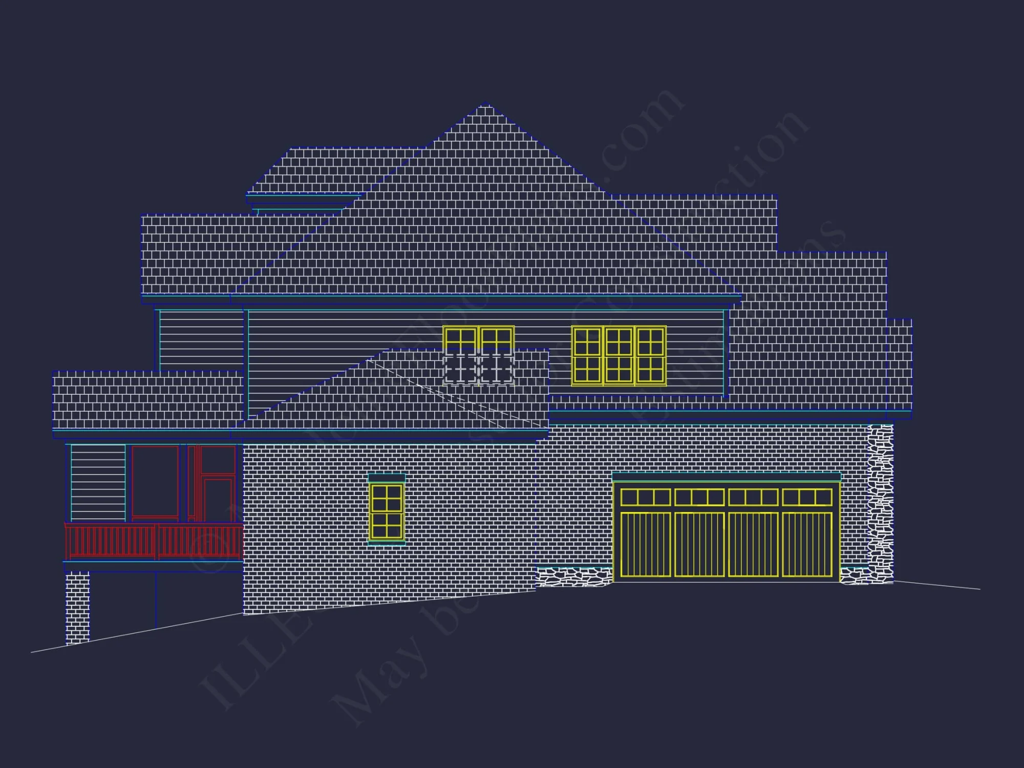 Elegant 5-Bedroom house Plan with CAD Blueprints & Modern Design